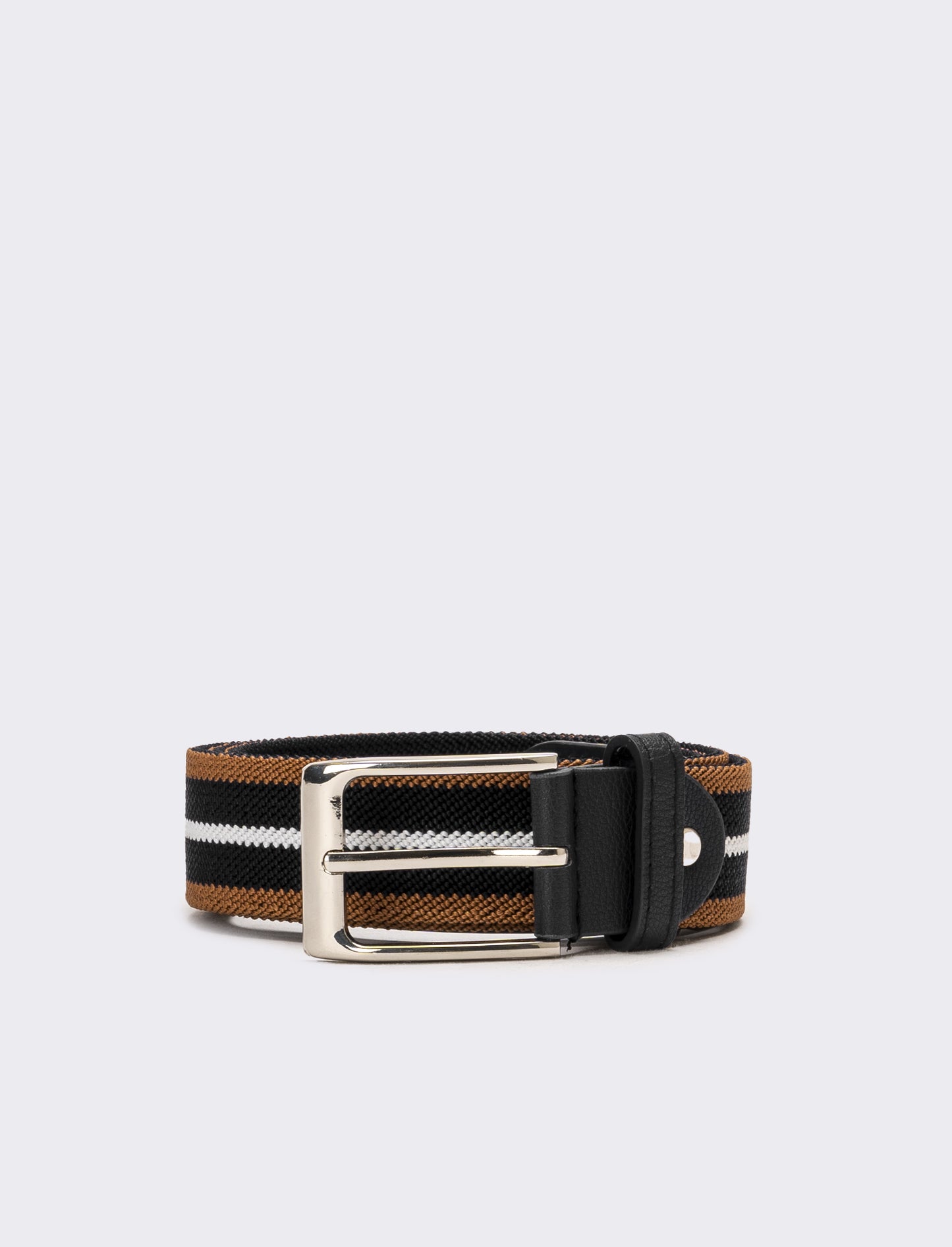 Cintura uomo con riga - Nero