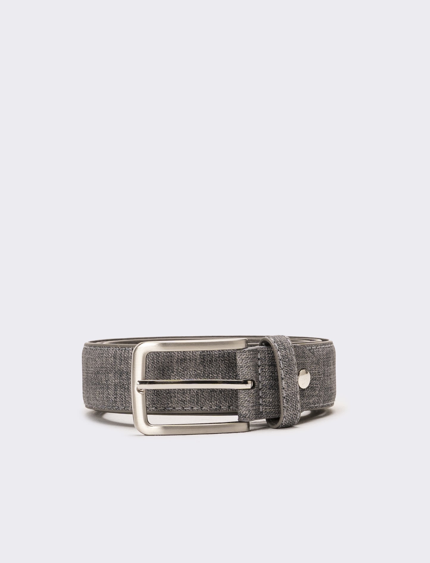 Cintura uomo effetto tessuto - Grigio