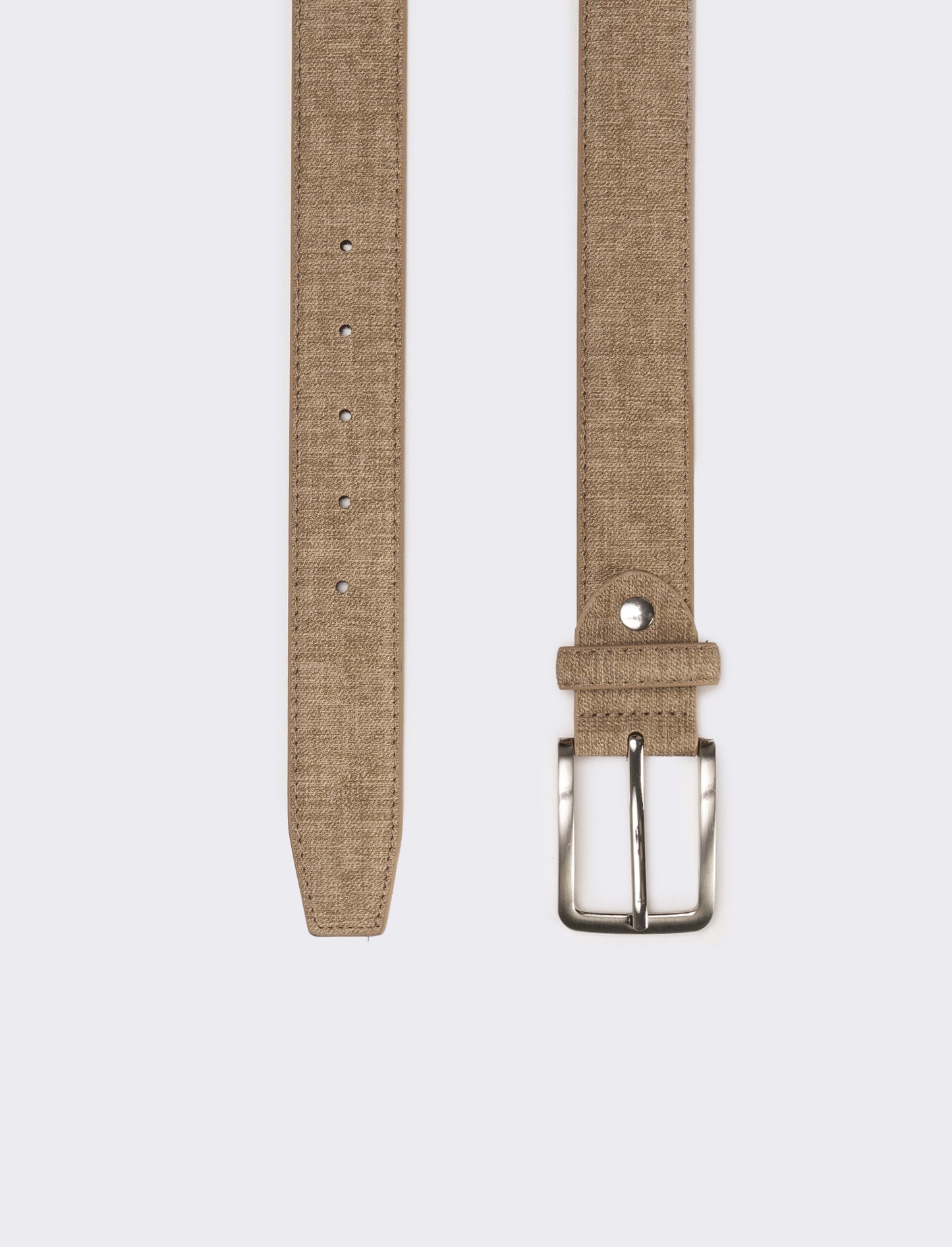 Cintura uomo effetto tessuto - Beige