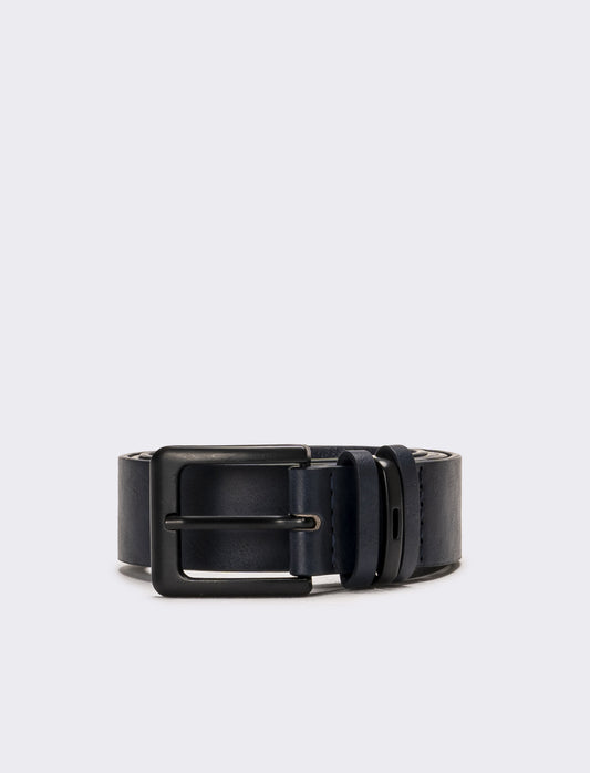 Cintura uomo fibbia smalto - Blu