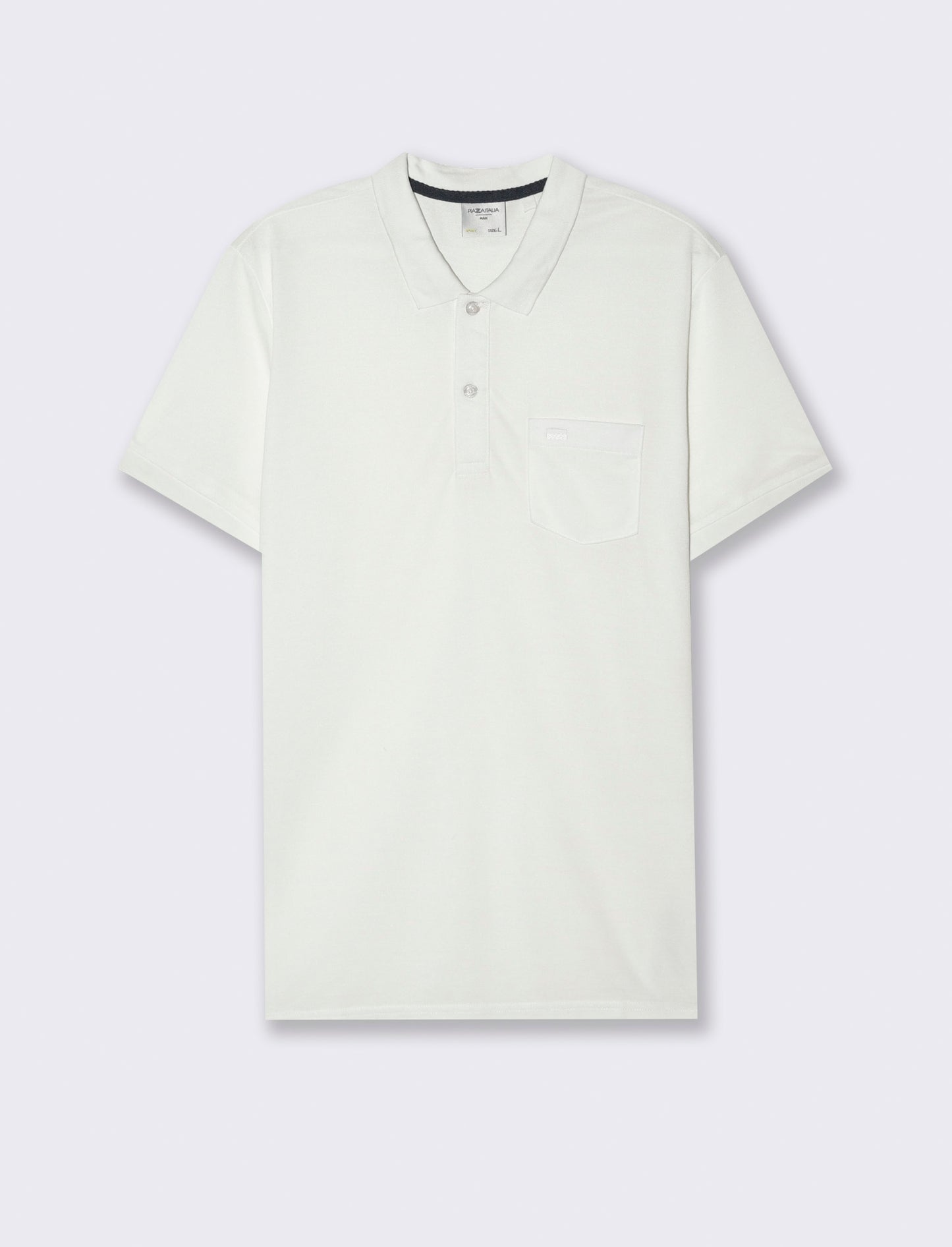 Polo basica con taschino da uomo - Bianco