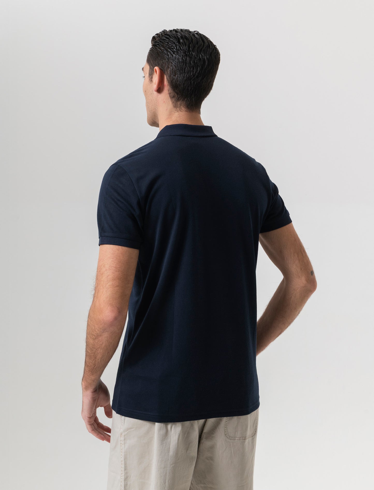 Polo basica con taschino da uomo - Blu