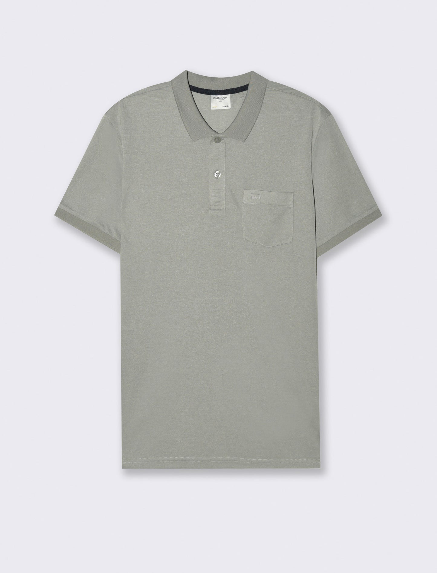 Polo basica con taschino da uomo - Verde