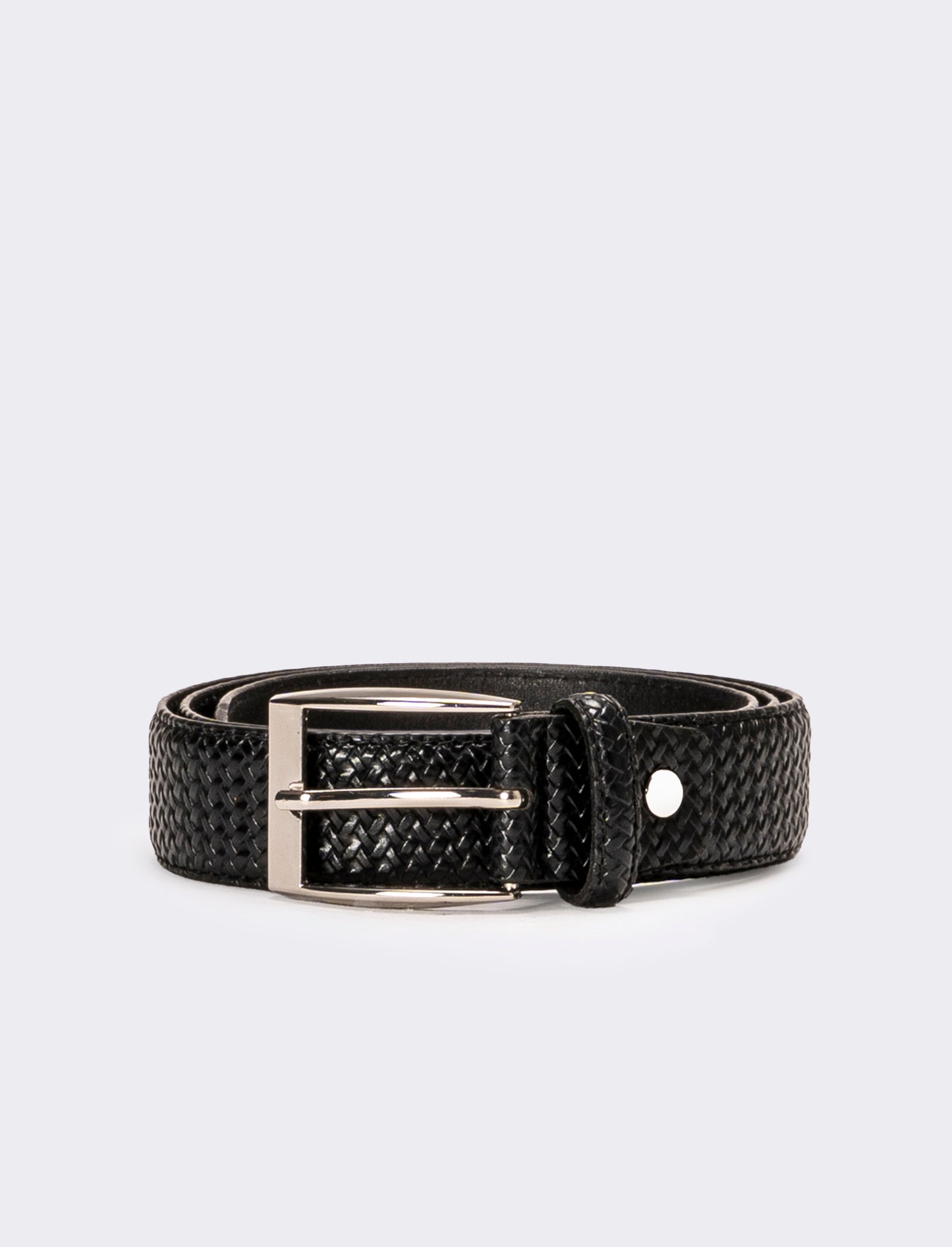 Cintura uomo stampa intreccio - Nero