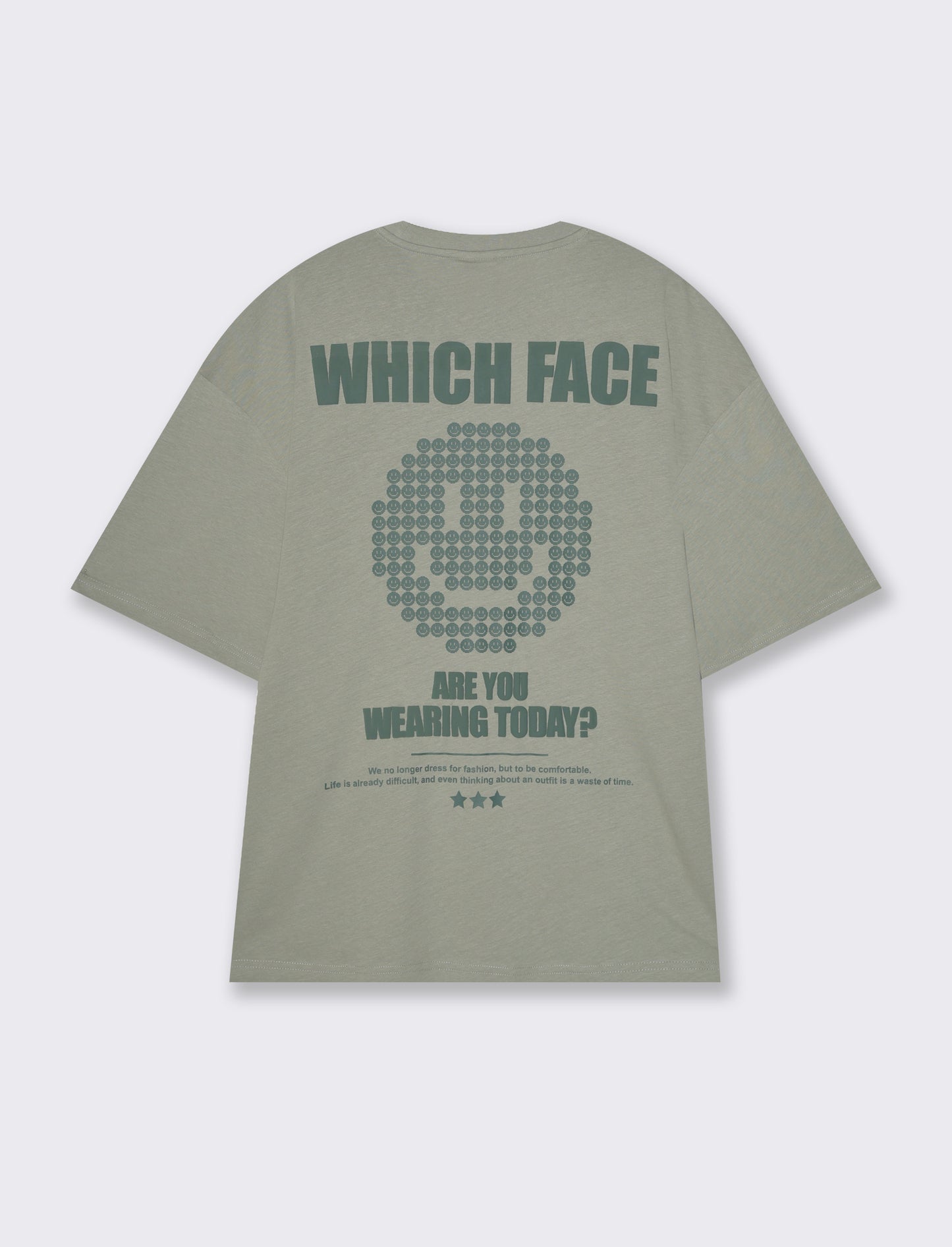 T-shirt boxy fit in cotone con stampe da uomo - Verde