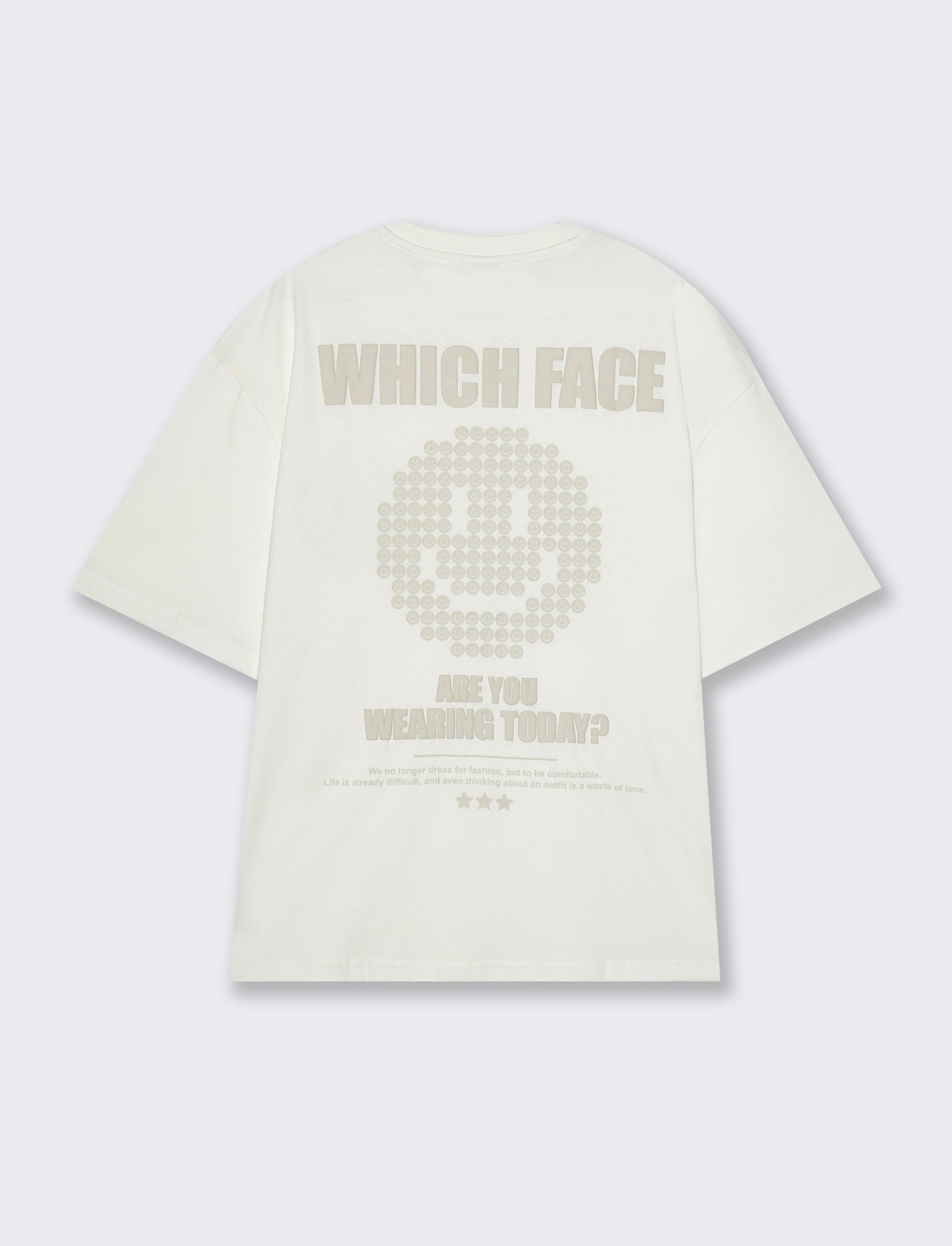 T-shirt boxy fit in cotone con stampe da uomo - Bianco