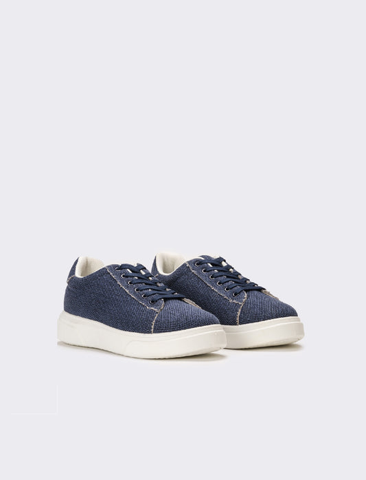 Sneakers in canvas da uomo - Blu