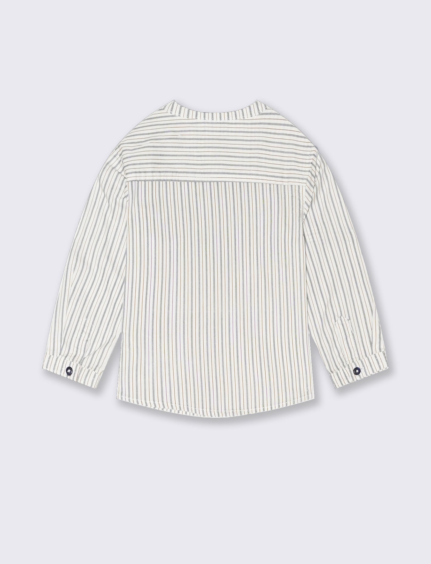 Camicia con colletto alla coreana da neonato - Righe