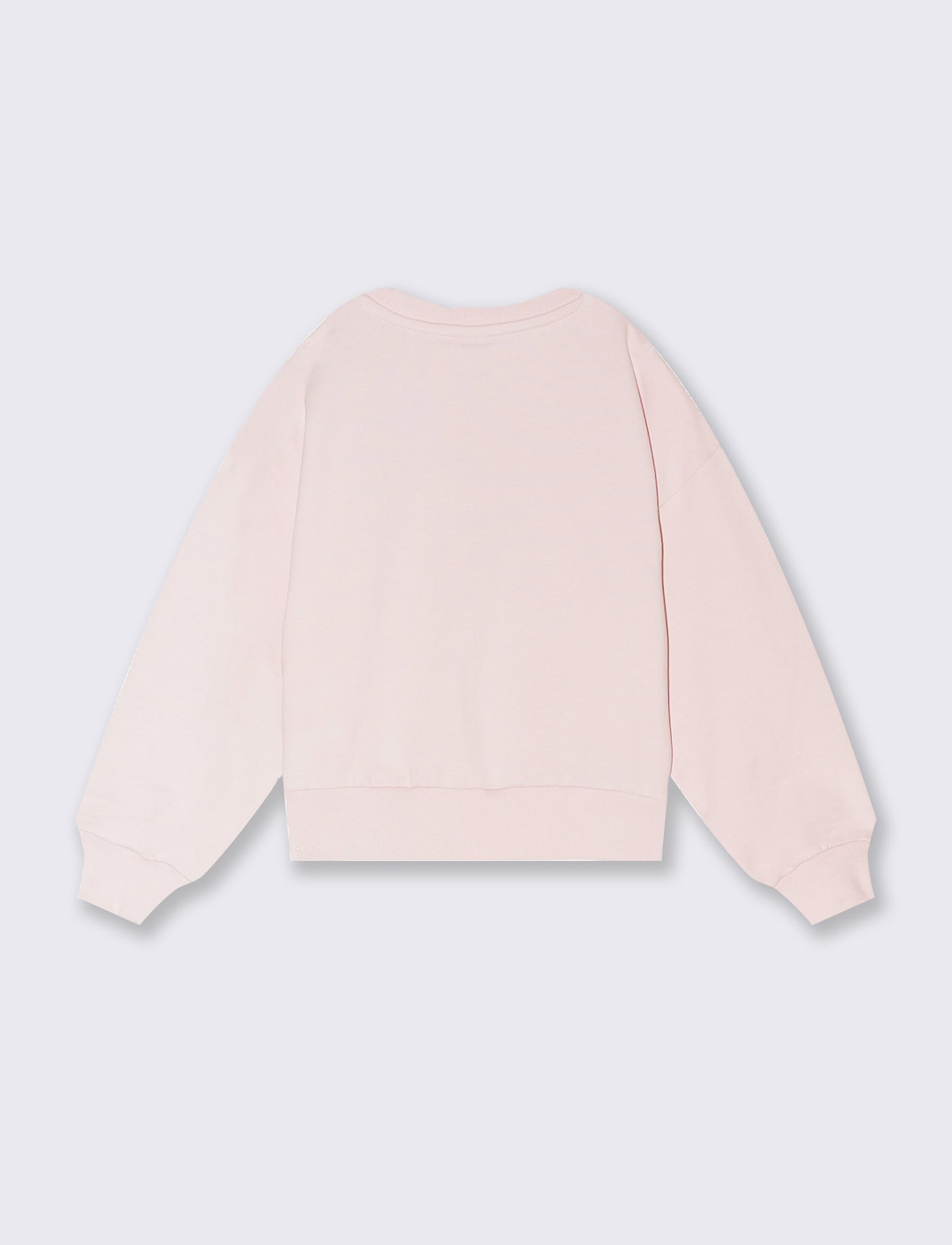 Felpa girocollo loose fit da bambina - Rosa