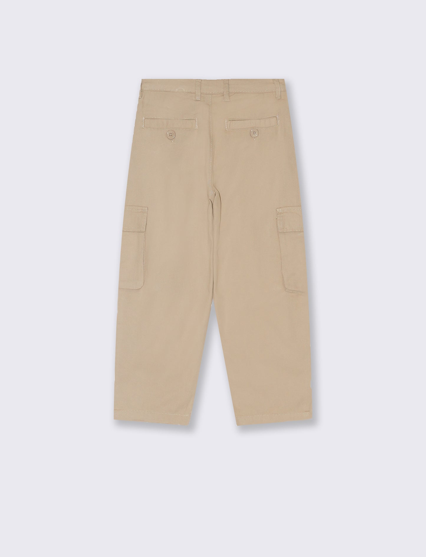Pantaloni cargo mom fit da bambina - Beige