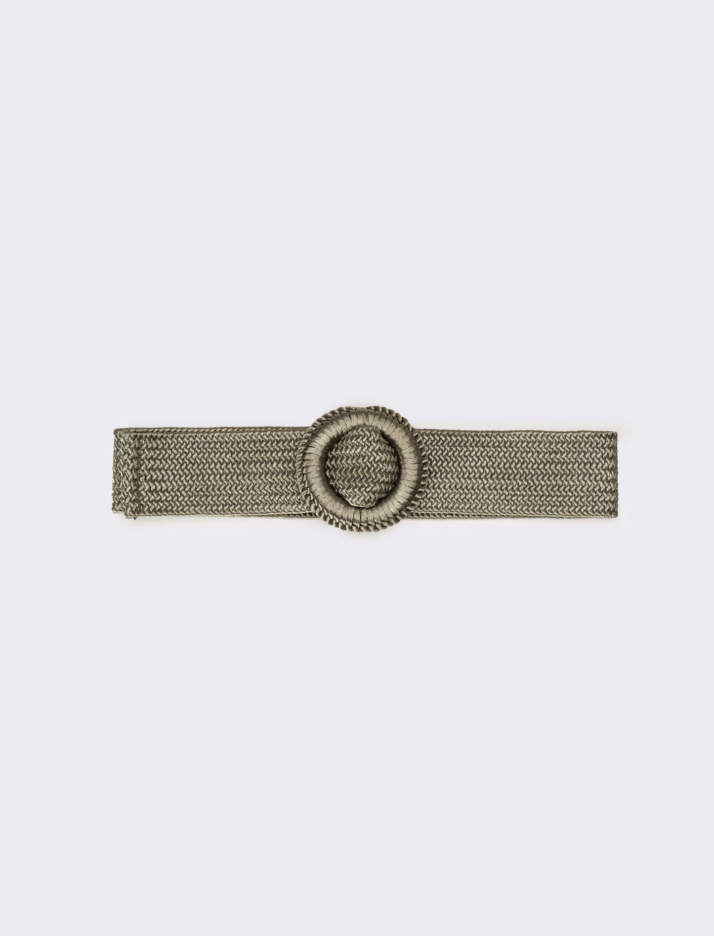 Cintura donna elastica intrecciata lucida - Verde