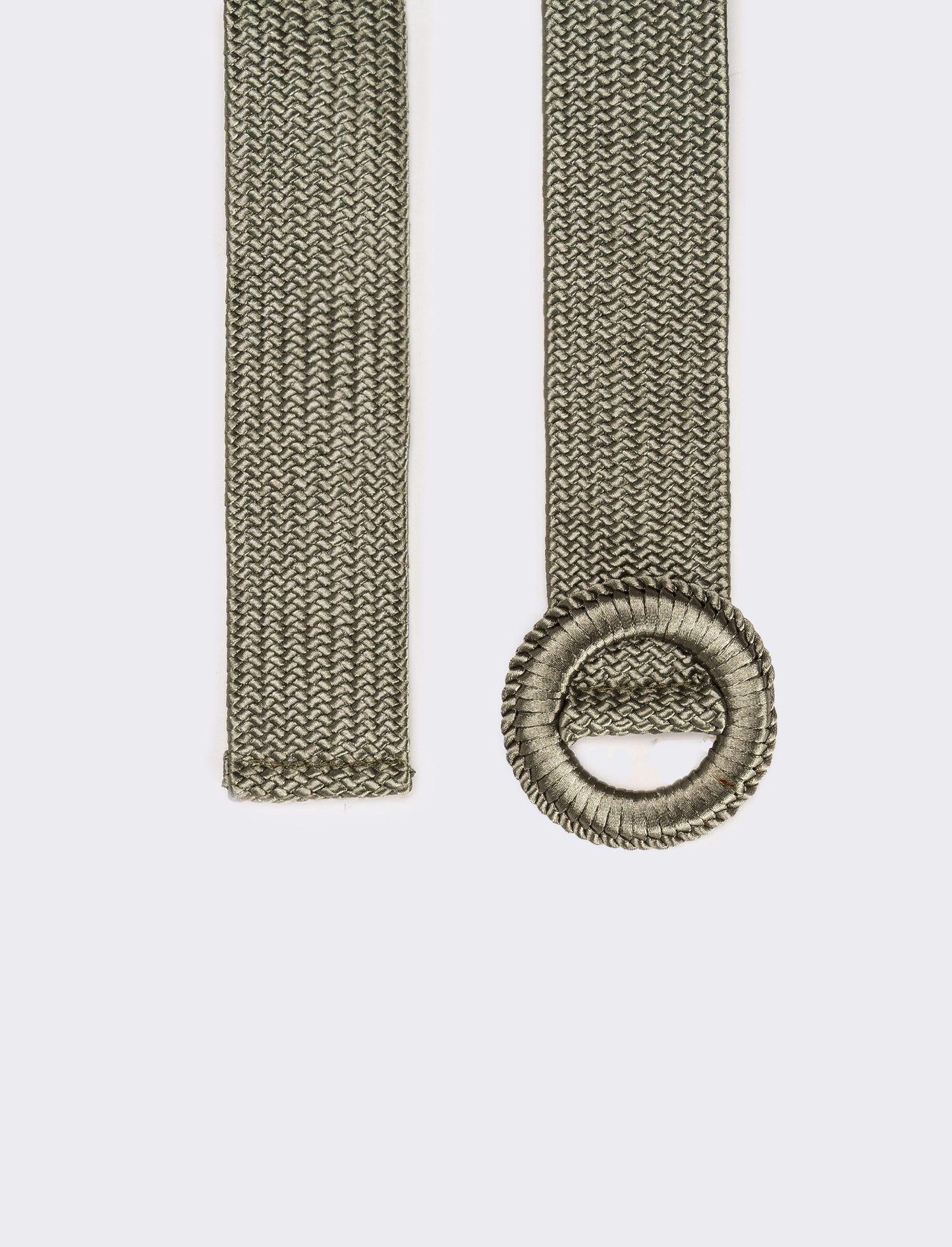 Cintura donna elastica intrecciata lucida - Verde