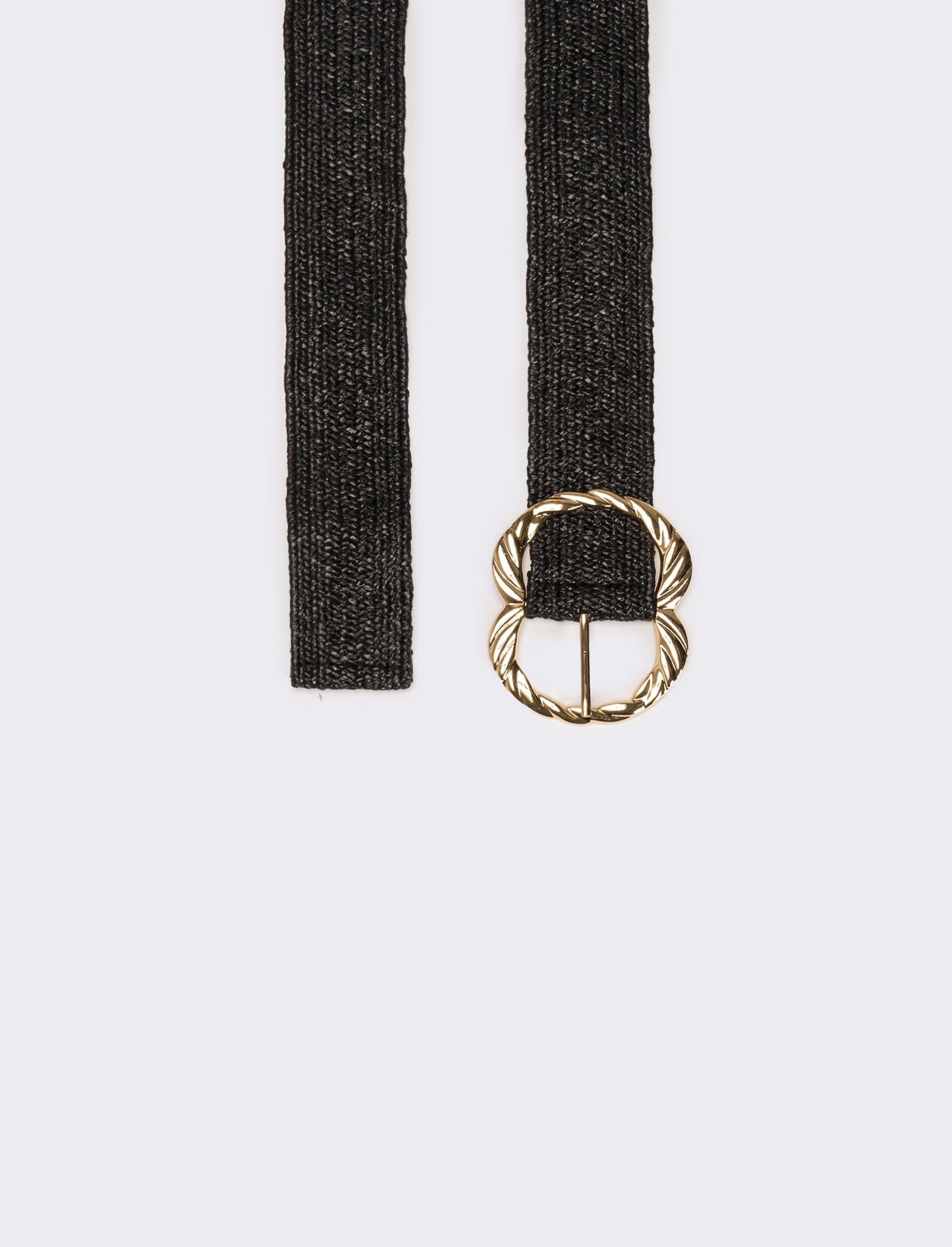 Cintura donna elastica fibbia metallo - Nero