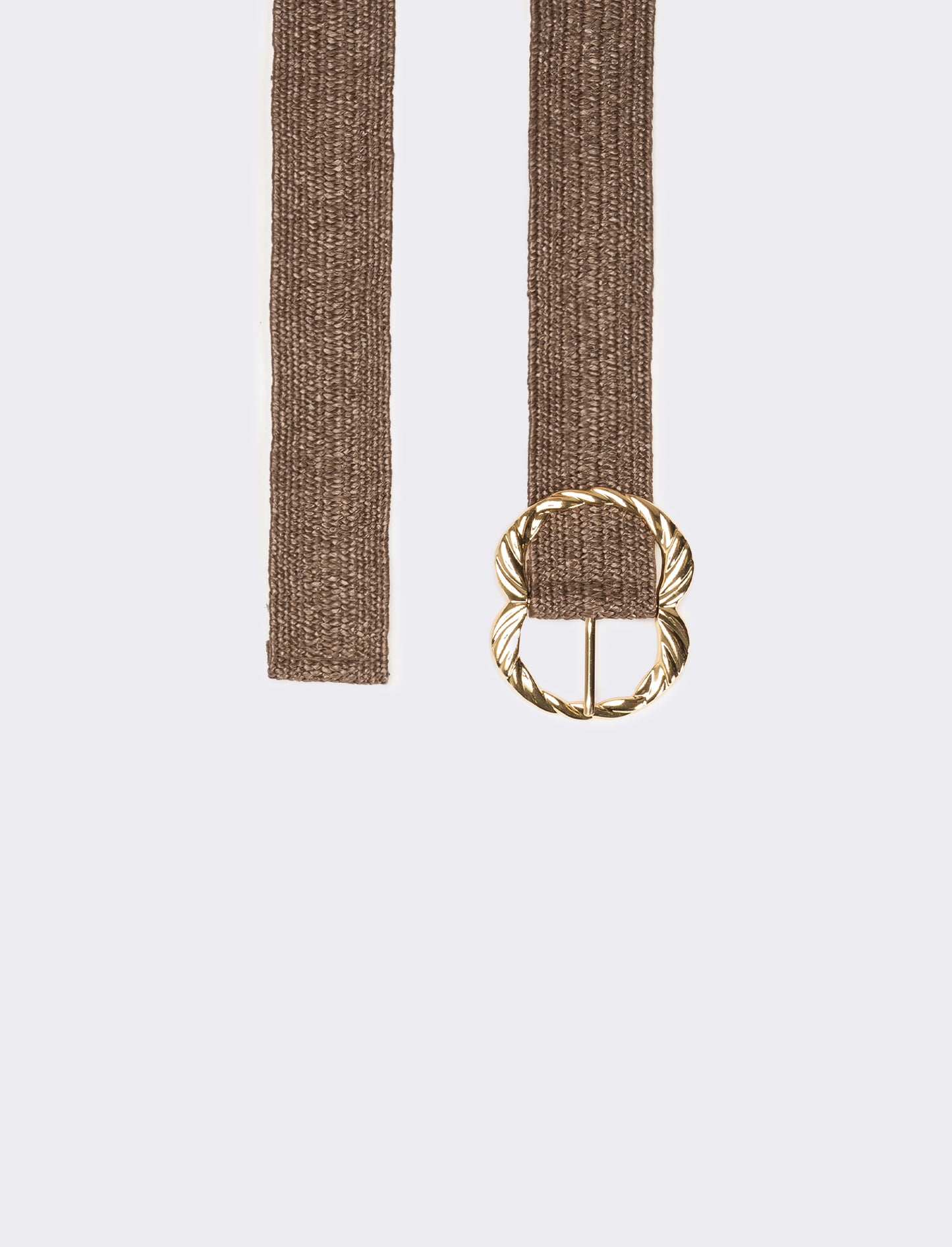 Cintura donna elastica fibbia metallo - Marrone
