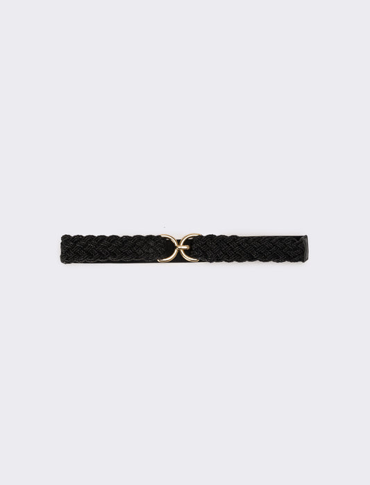 Cintura donna fusciacca elastica con lurex - Nero