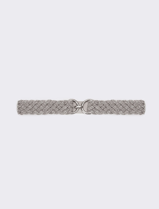 Cintura donna fusciacca elastica con lurex - Argento