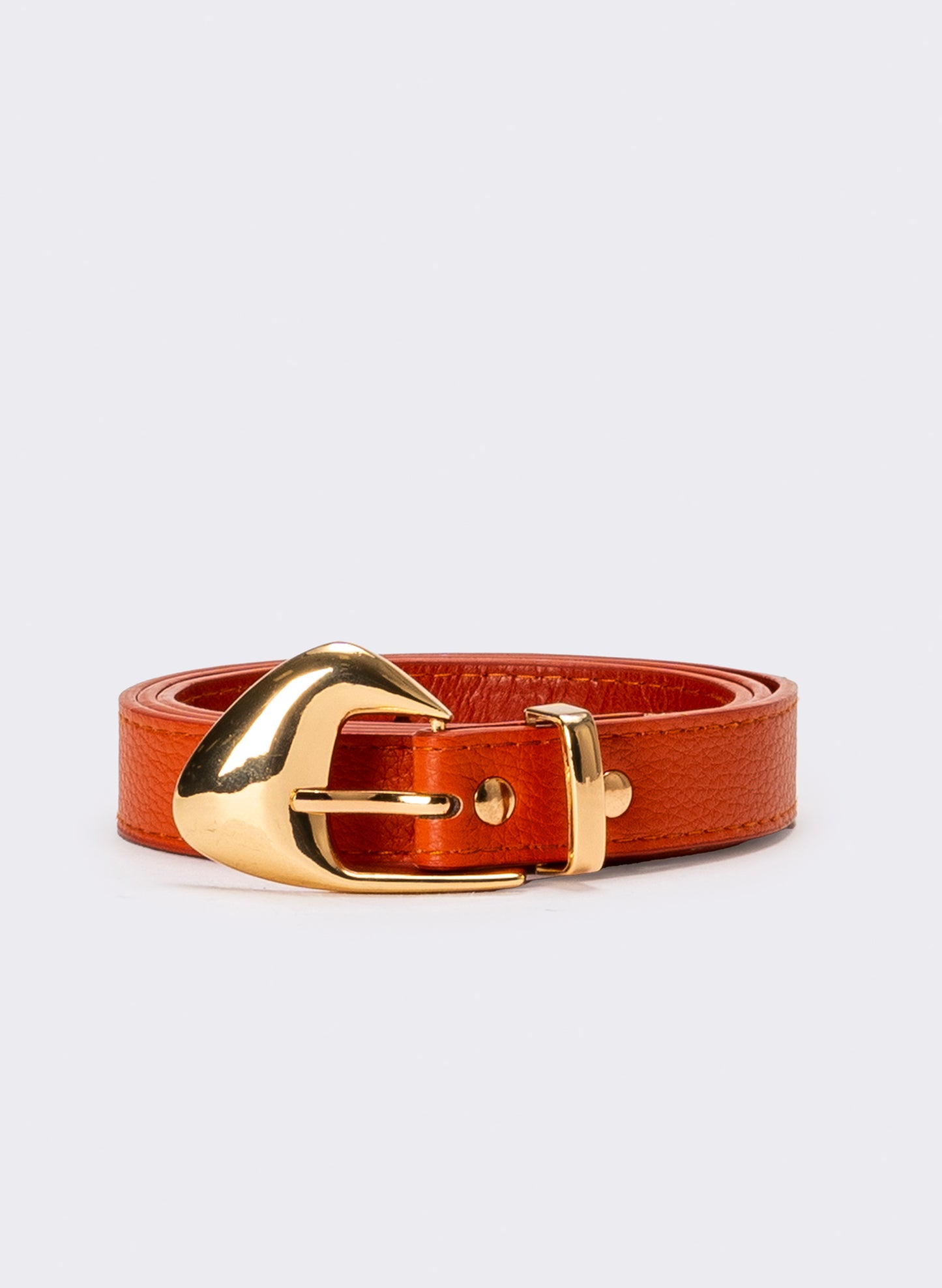 Cintura donna con fibbia con punta - Arancio