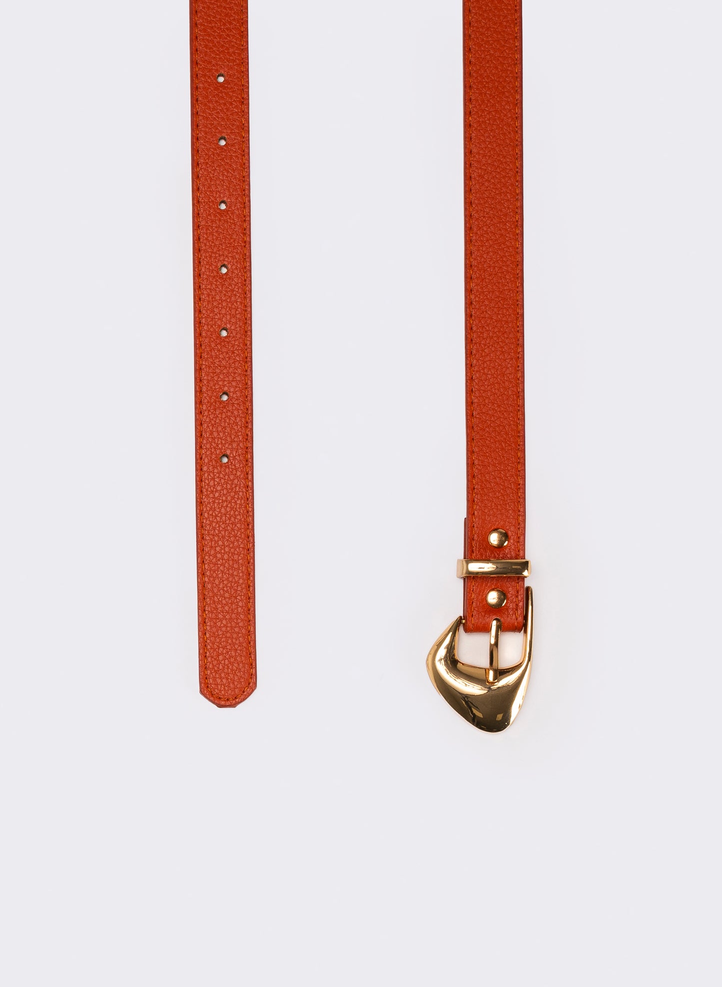 Cintura donna con fibbia con punta - Arancio