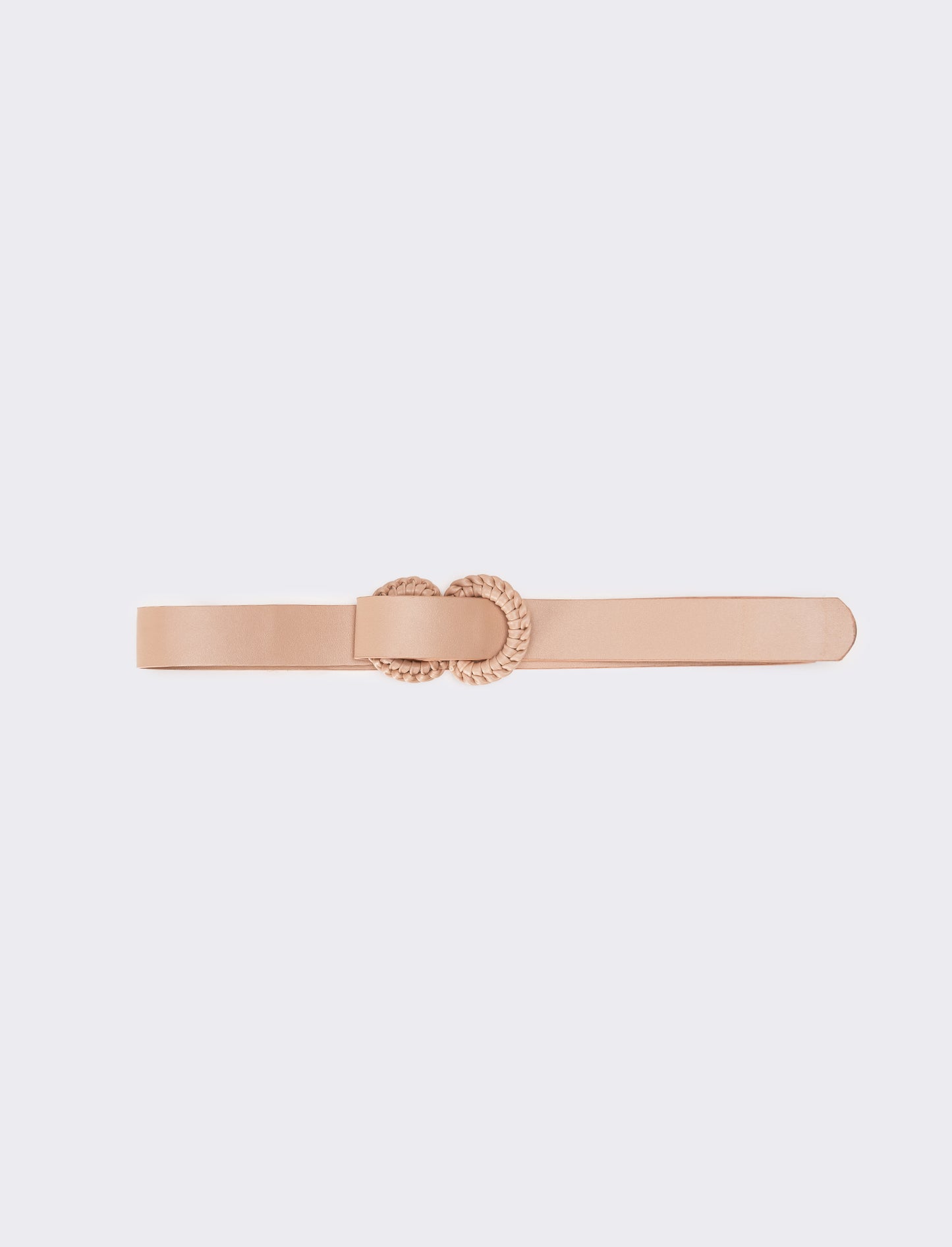 Cintura donna doppia fibbia intreccio - Rosa