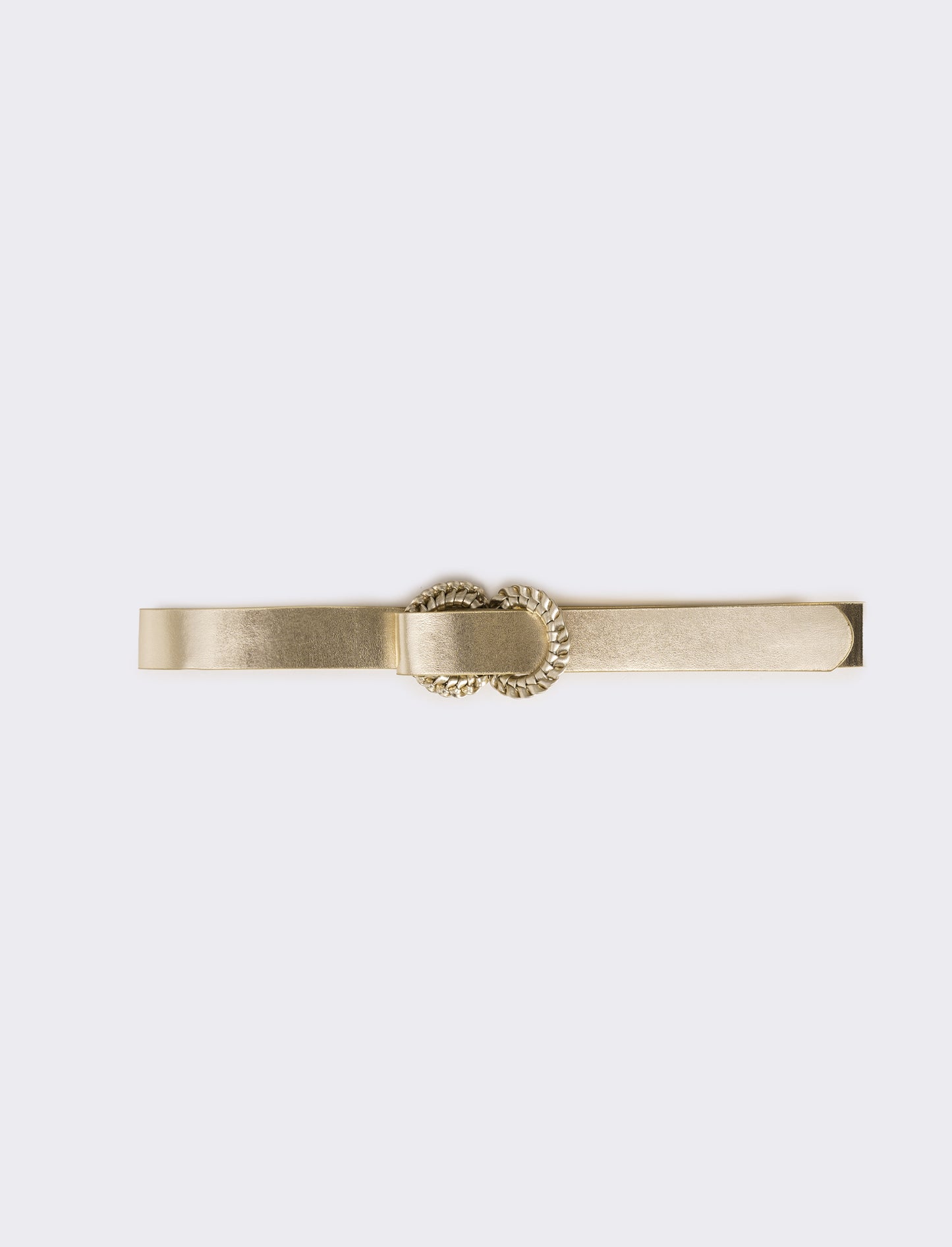 Cintura donna doppia fibbia intreccio - Oro