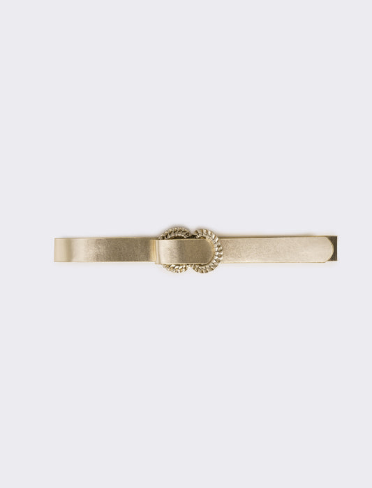 Cintura donna doppia fibbia intreccio - Oro