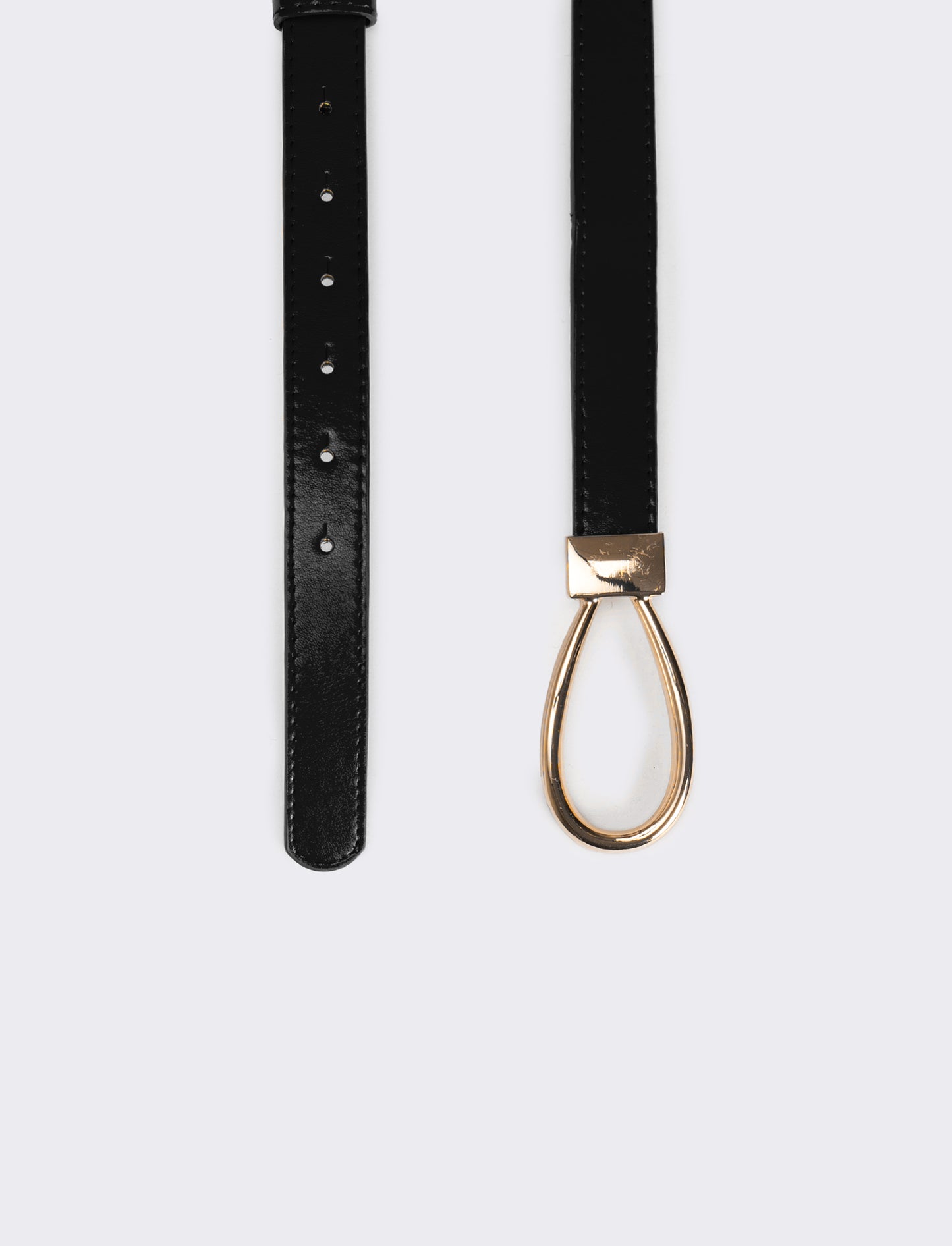 Cintura donna con fibbia goccia - Nero