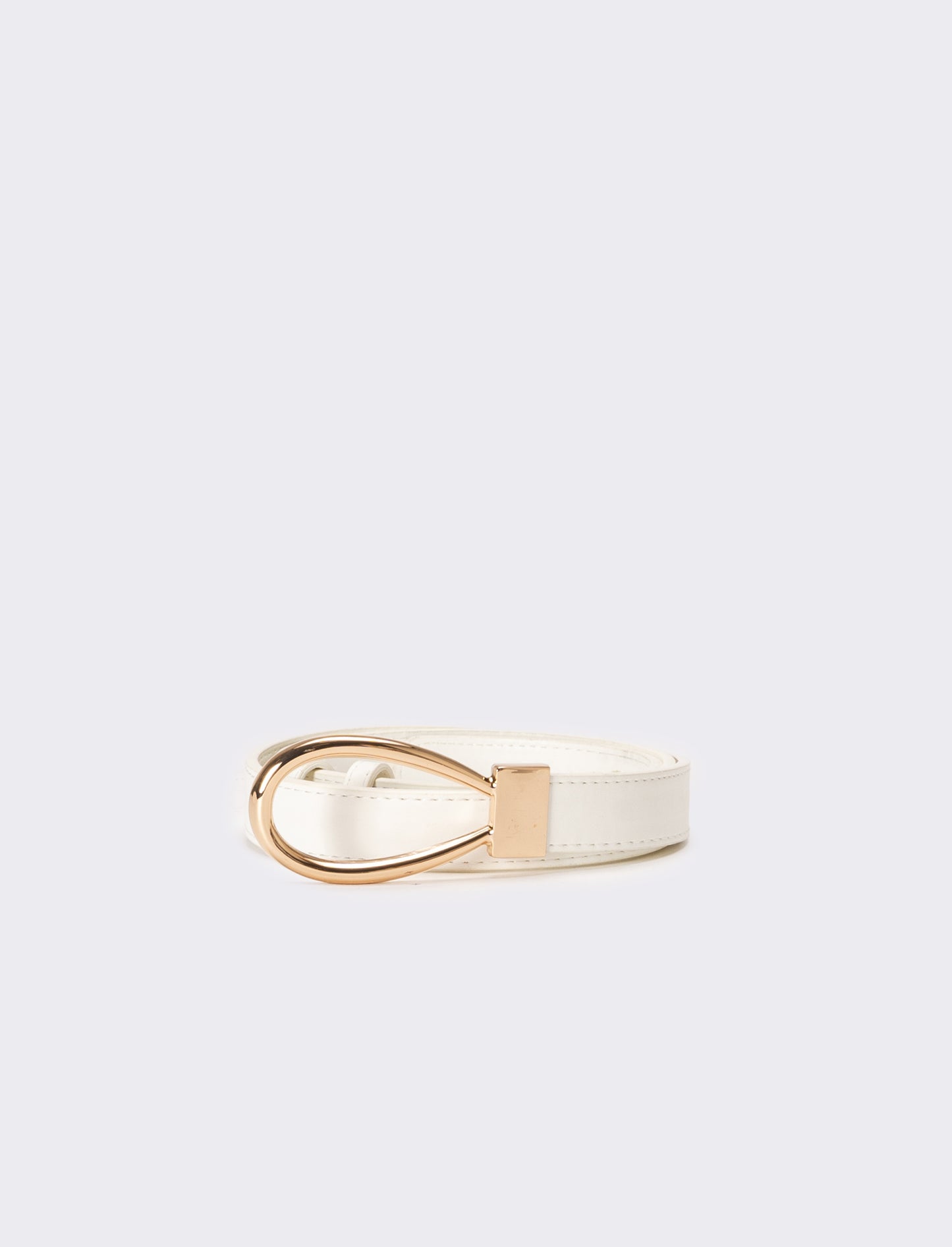 Cintura donna con fibbia goccia - Bianco