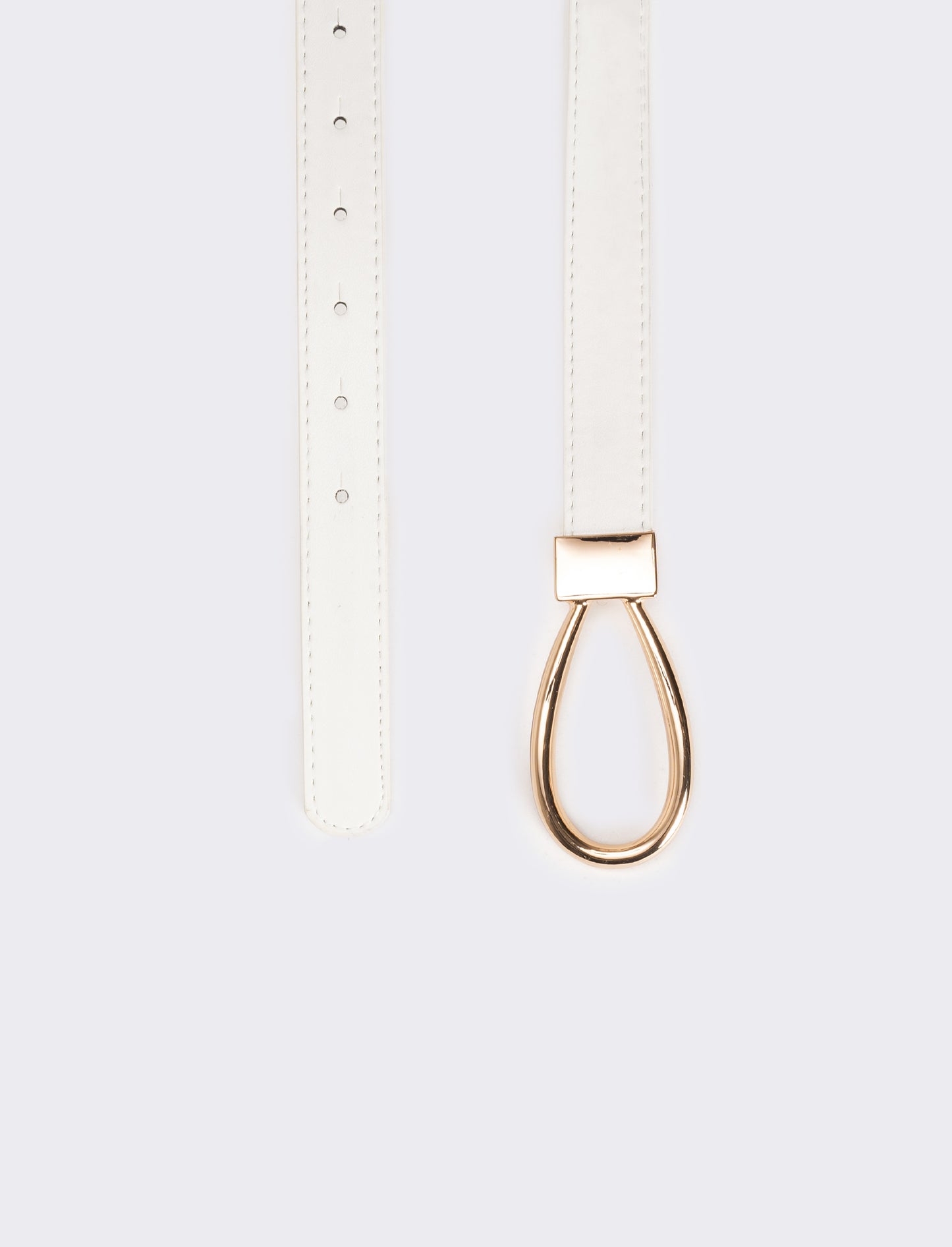 Cintura donna con fibbia goccia - Bianco