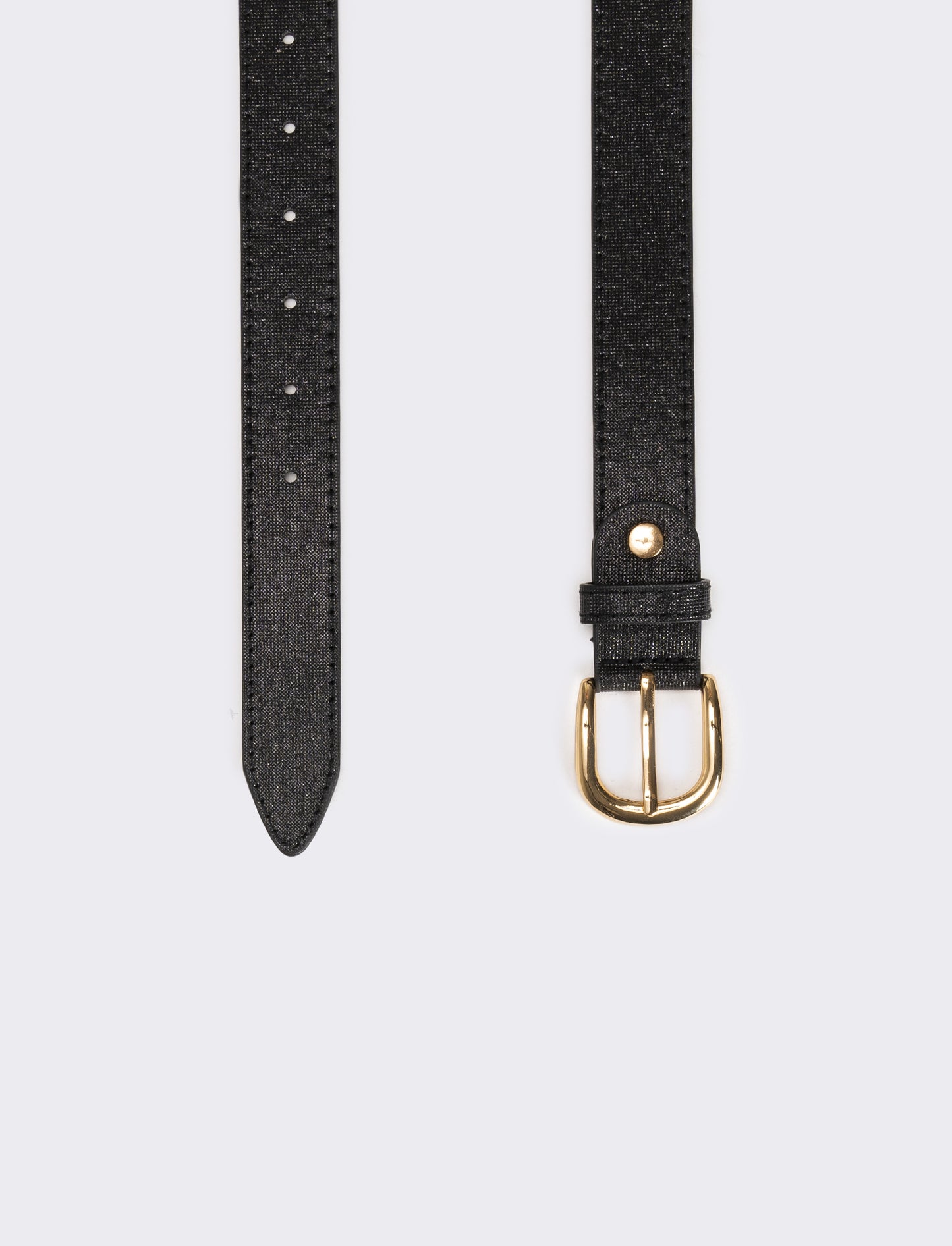 Cintura donna basic in tessuto lurex - Nero