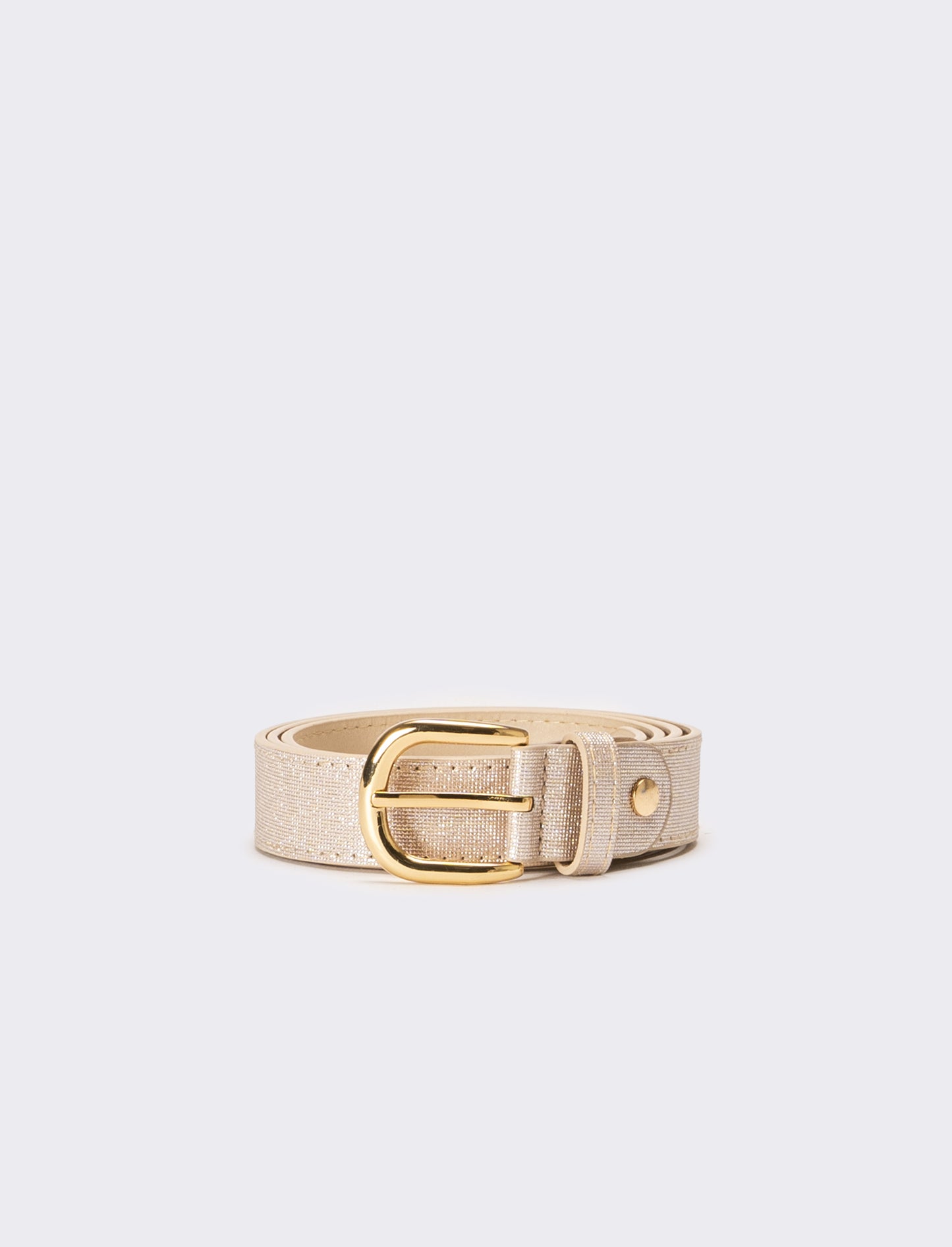 Cintura donna basic in tessuto lurex - Oro