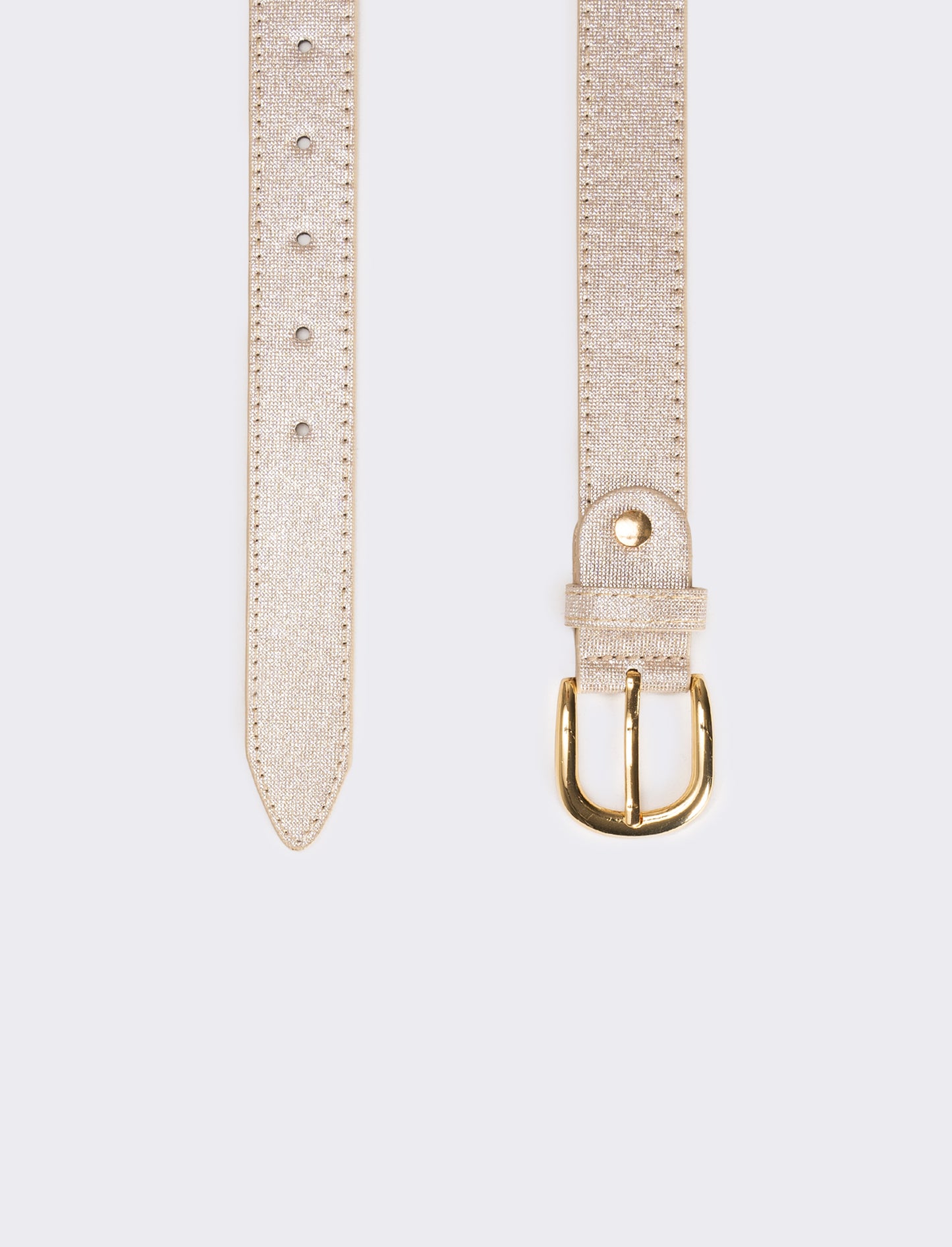 Cintura donna basic in tessuto lurex - Oro