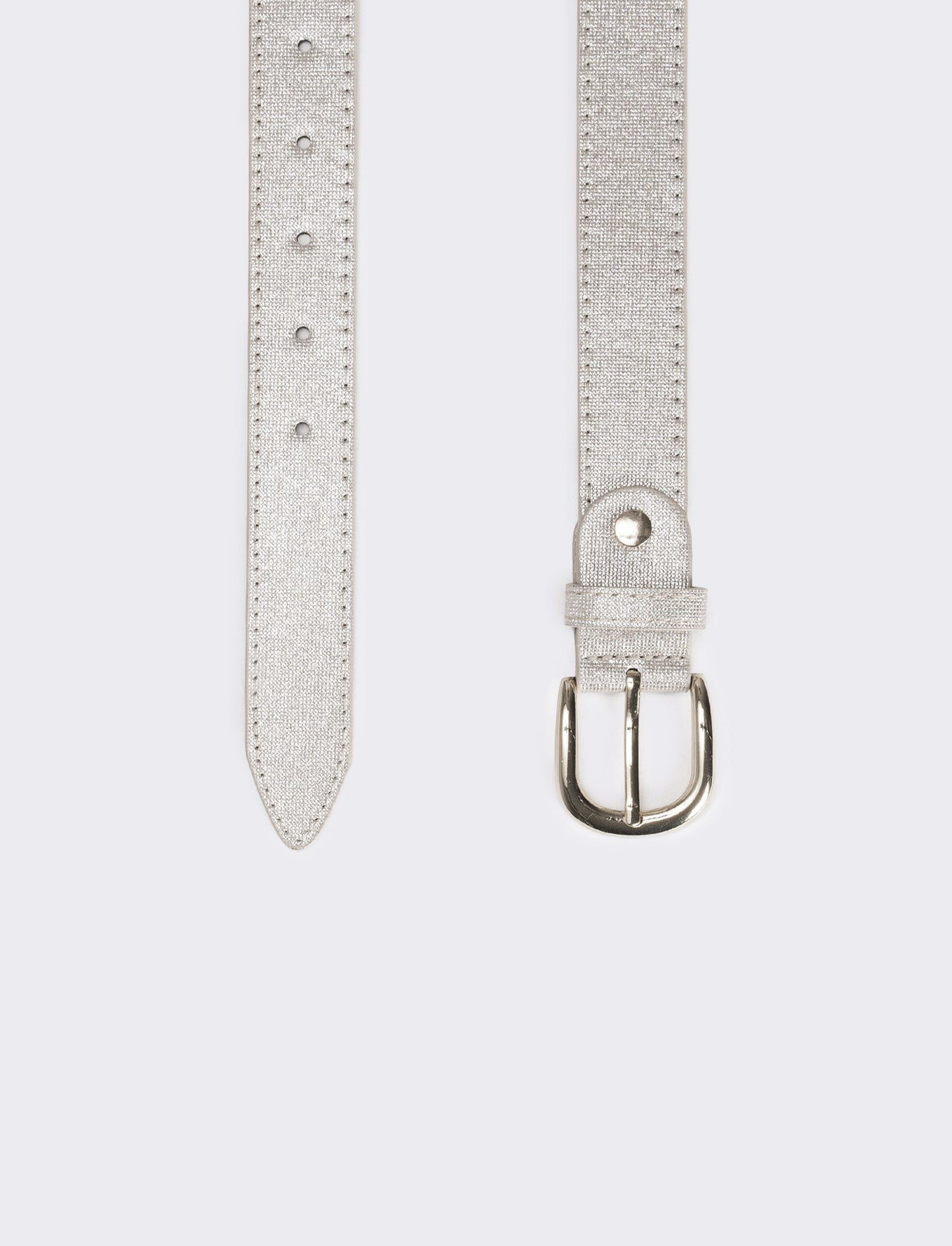 Cintura donna basic in tessuto lurex - Argento