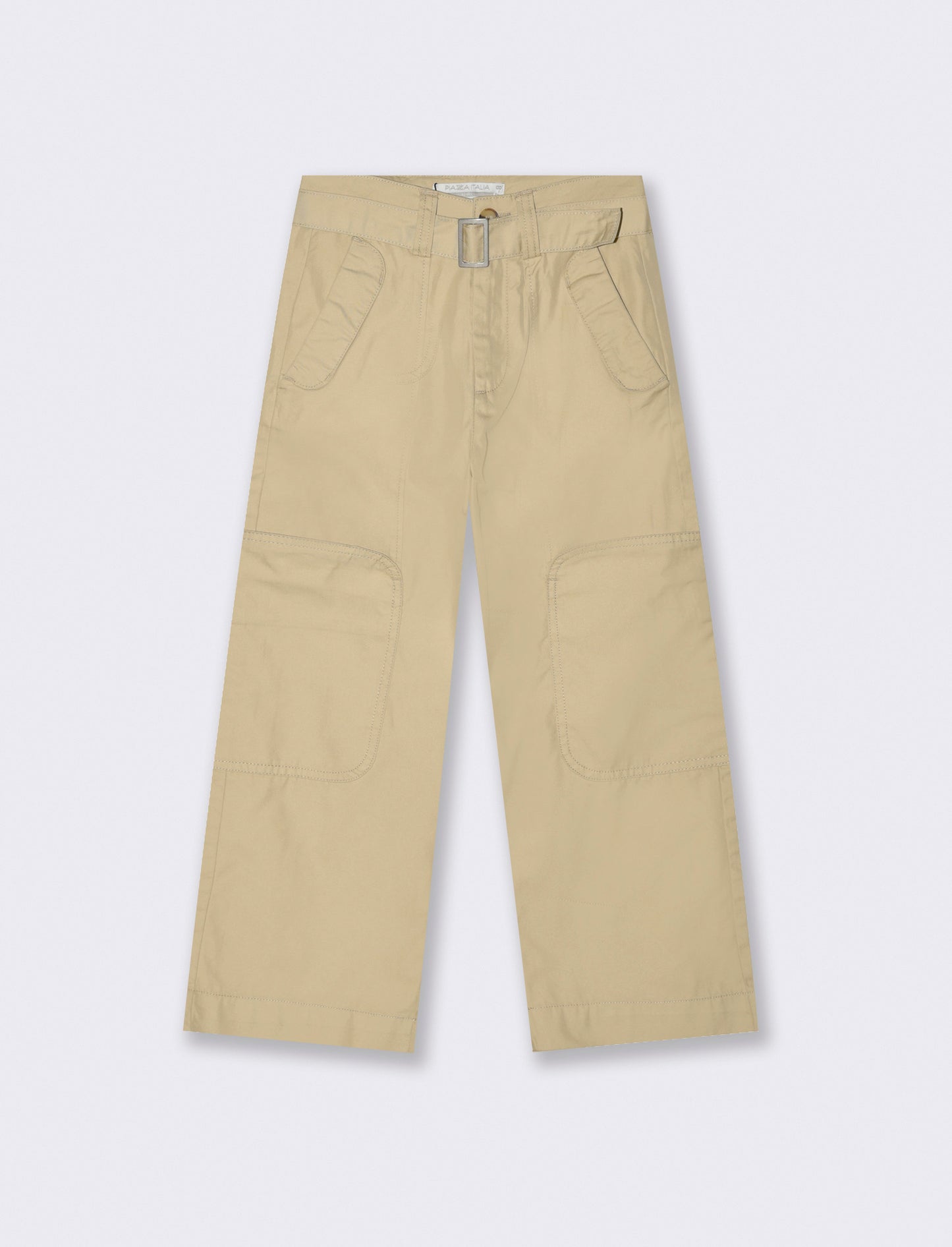 Pantaloni in twill gamba ampia. da bambina - Beige
