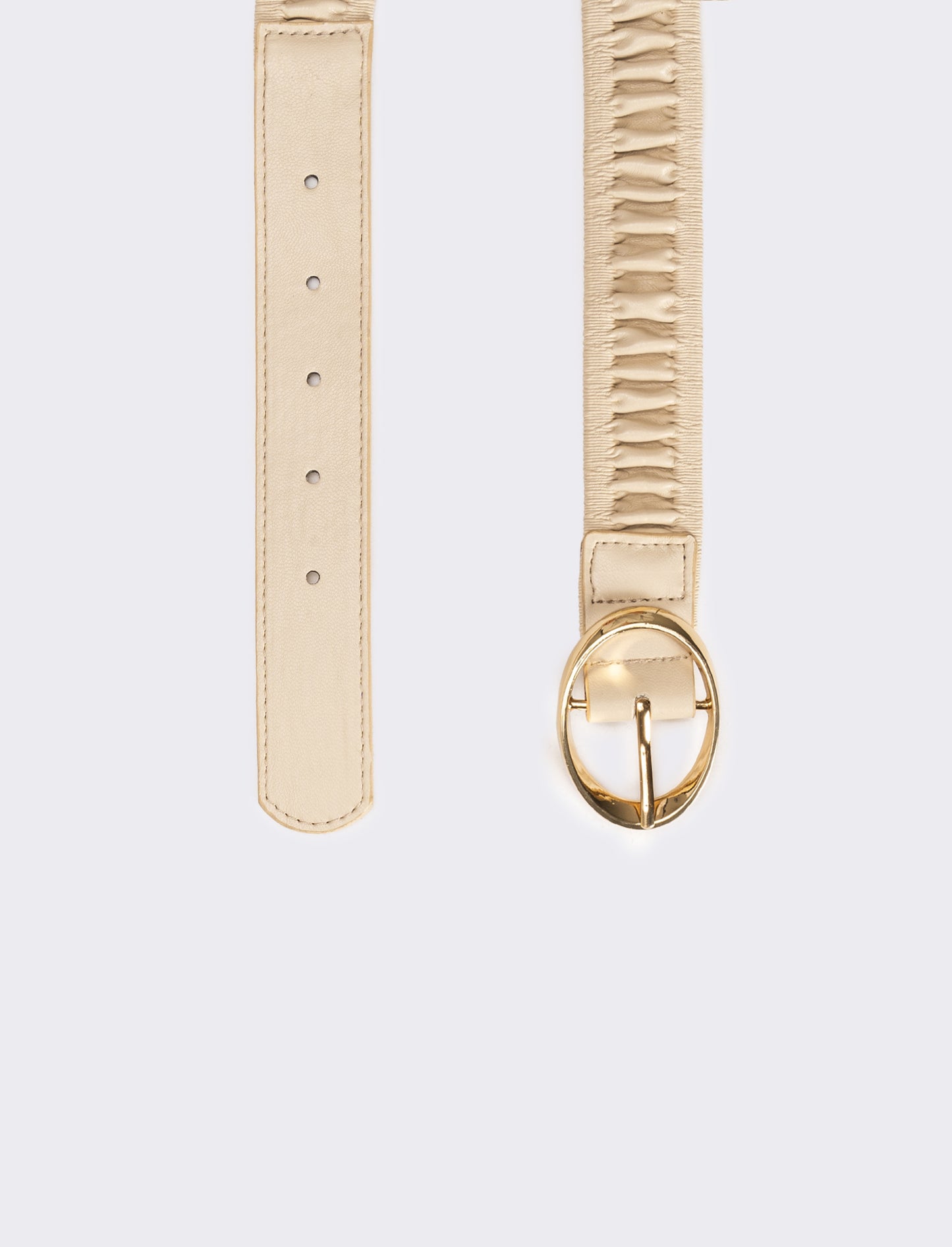 Cintura donna goffrata - Beige