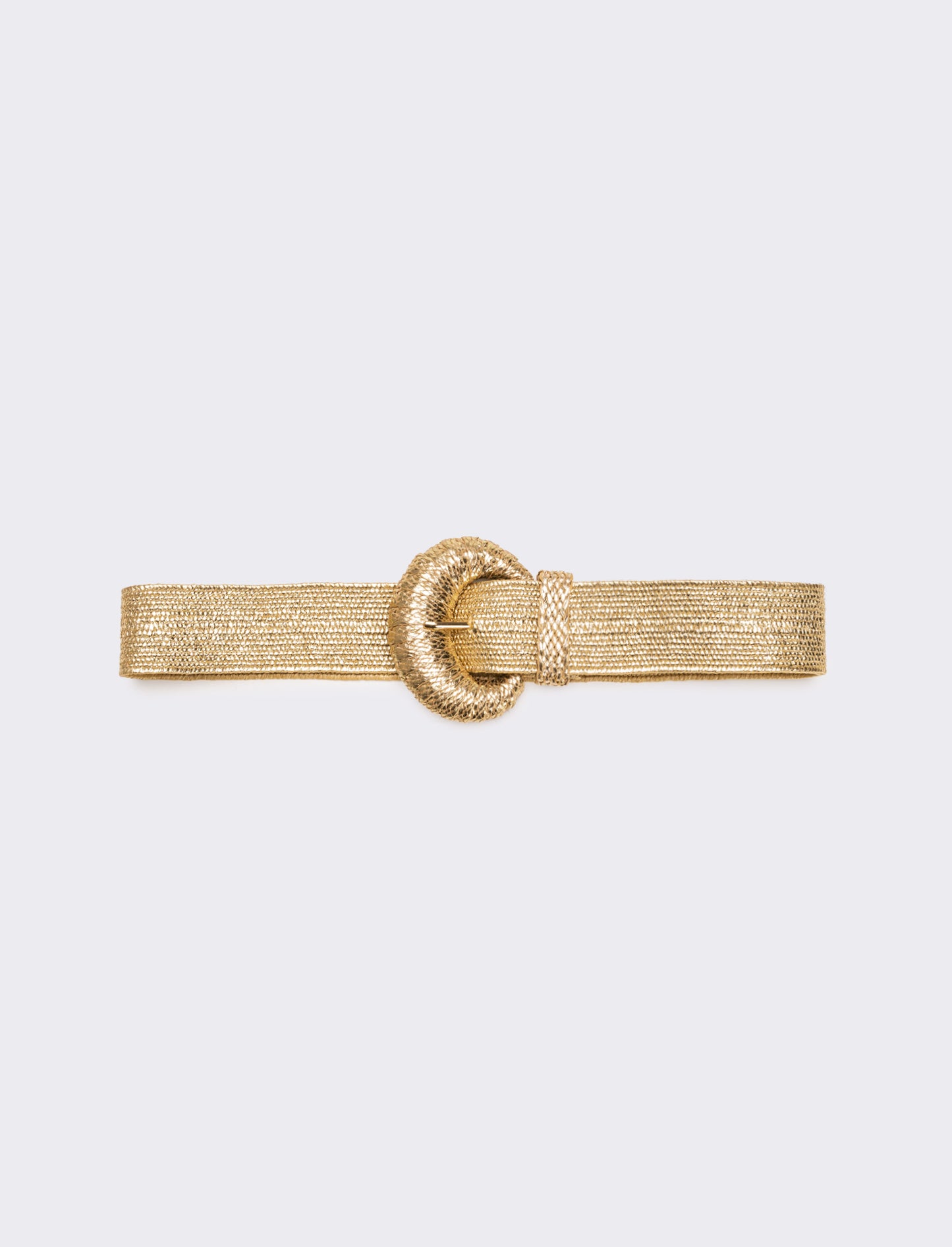 Cintura donna elastica con fibbia rivestita - Oro