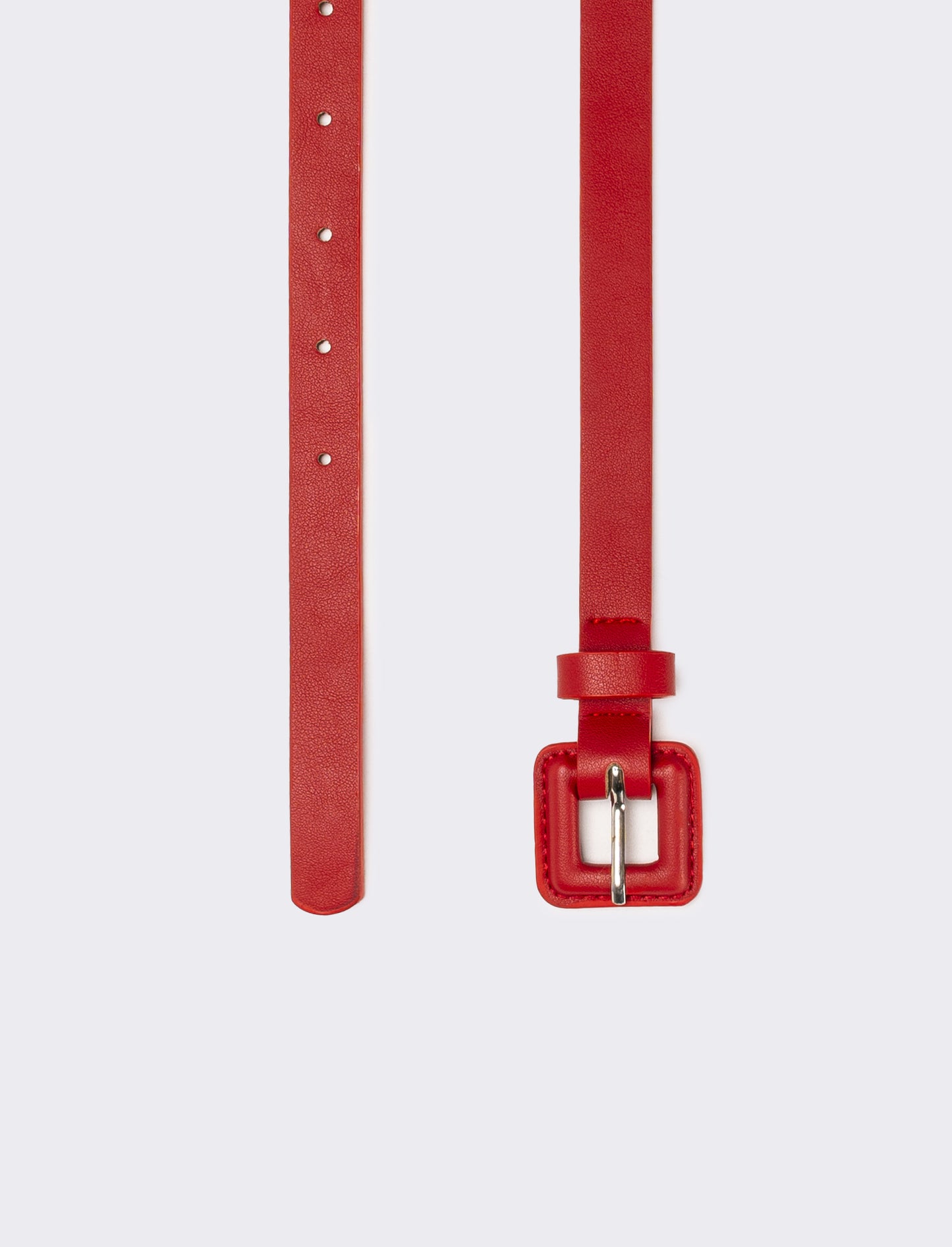 Cintura donna con fibbia rivestita - Rosso