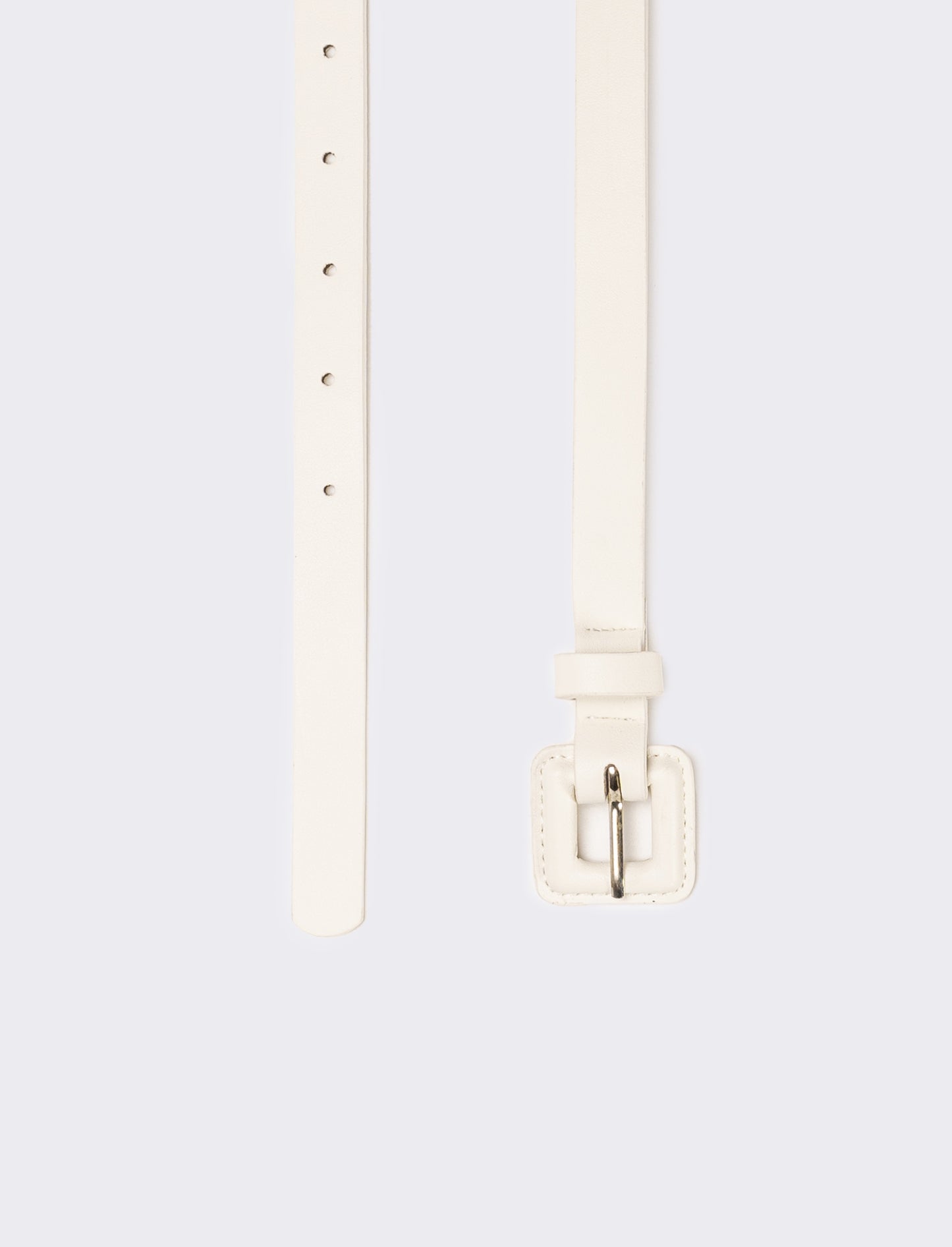 Cintura donna con fibbia rivestita - Bianco