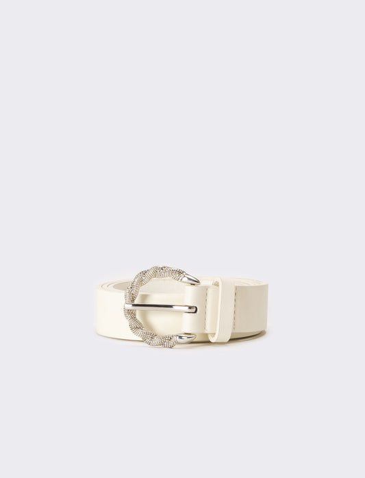 Cintura donna con fibbia - Bianco