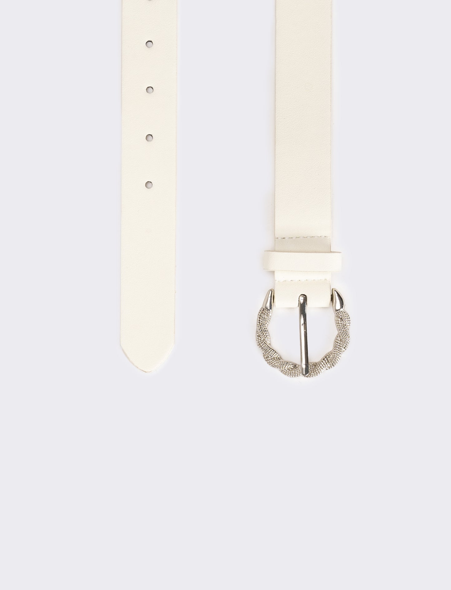 Cintura donna con fibbia - Bianco
