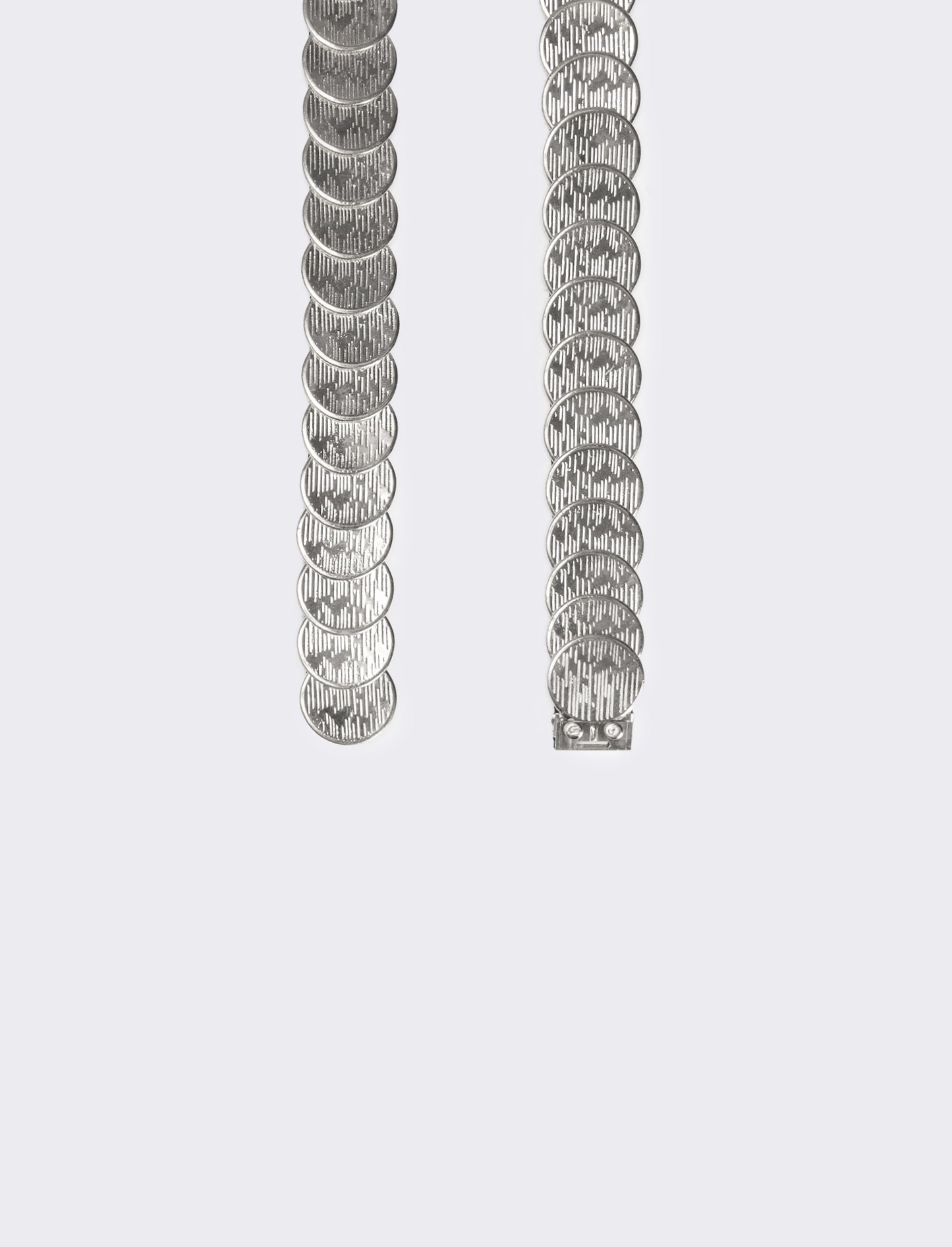 Cintura donna scaglie elastica - Argento