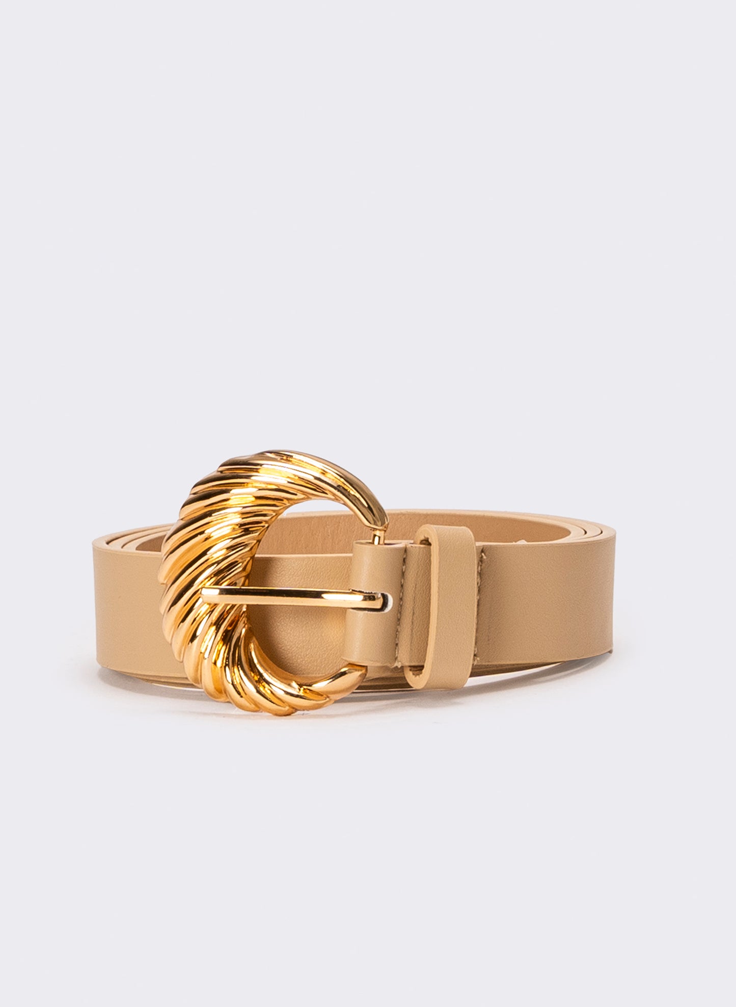 Cintura donna fibbia ventaglio - Beige