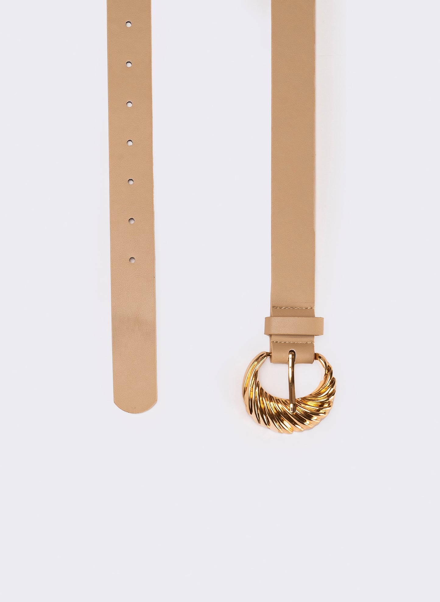 Cintura donna fibbia ventaglio - Beige