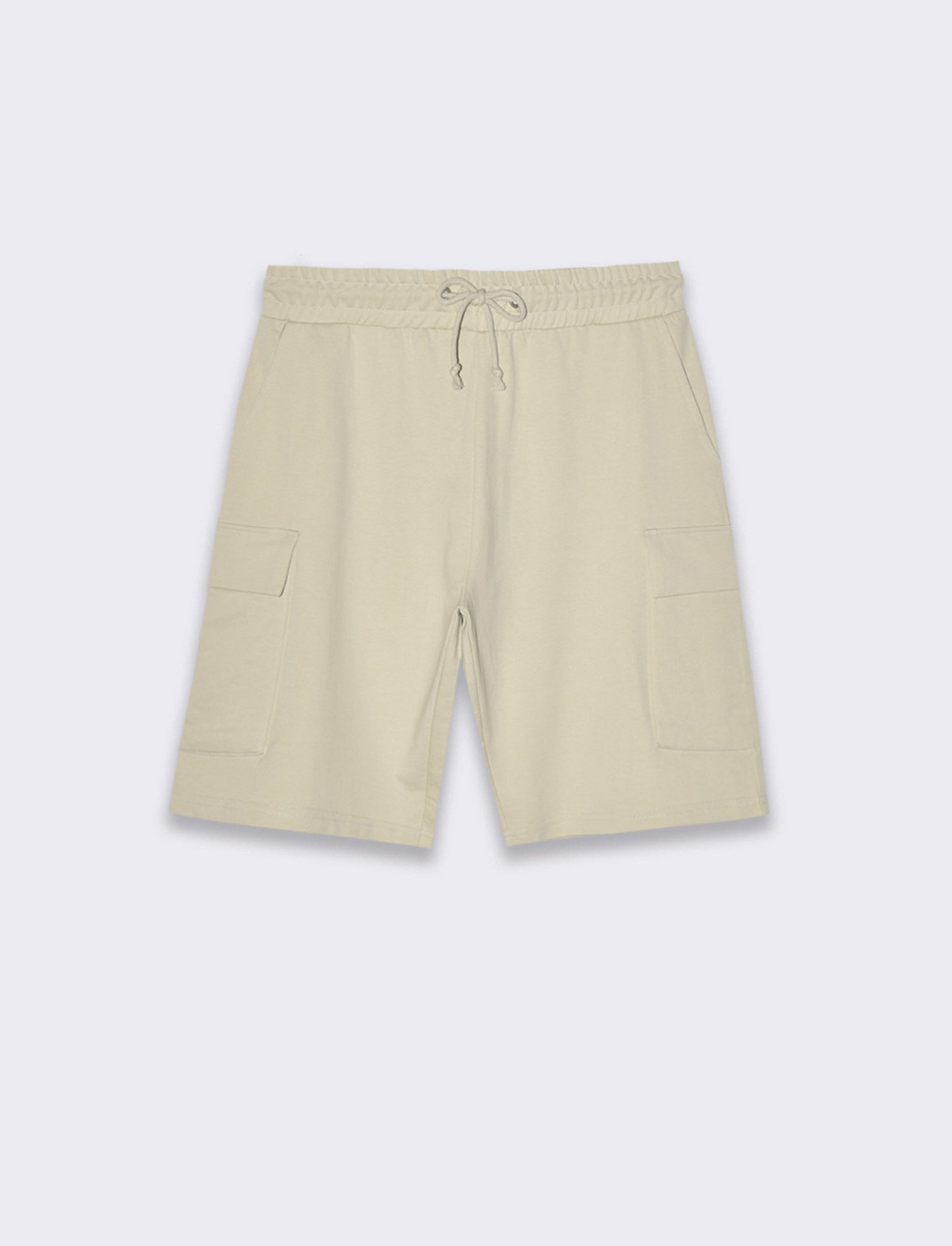 Bermuda in felpa con vita jogger da uomo - Grigio ghiaccio