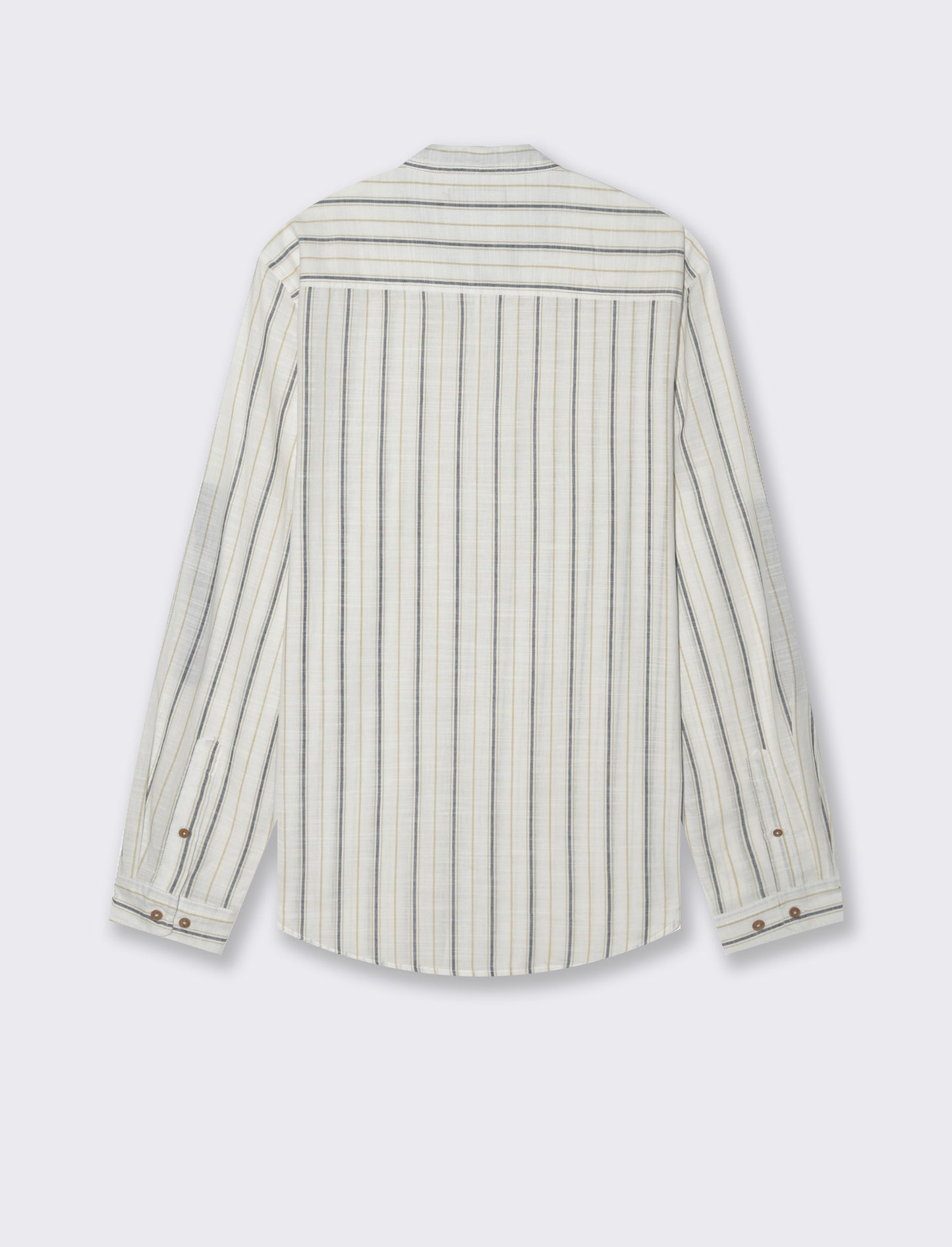 Camicia coreana a righe da uomo - Bianco