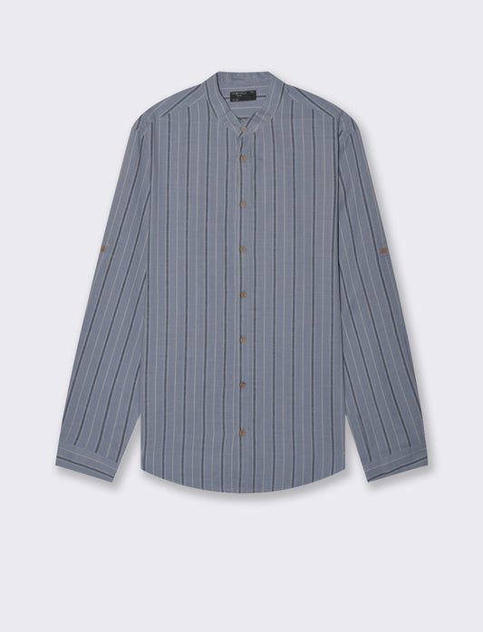 Camicia coreana a righe da uomo - CARTA DA ZUCCHERO