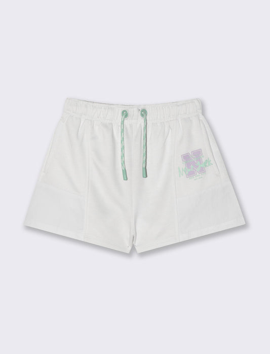 Short da bambina sportivo - Bianco