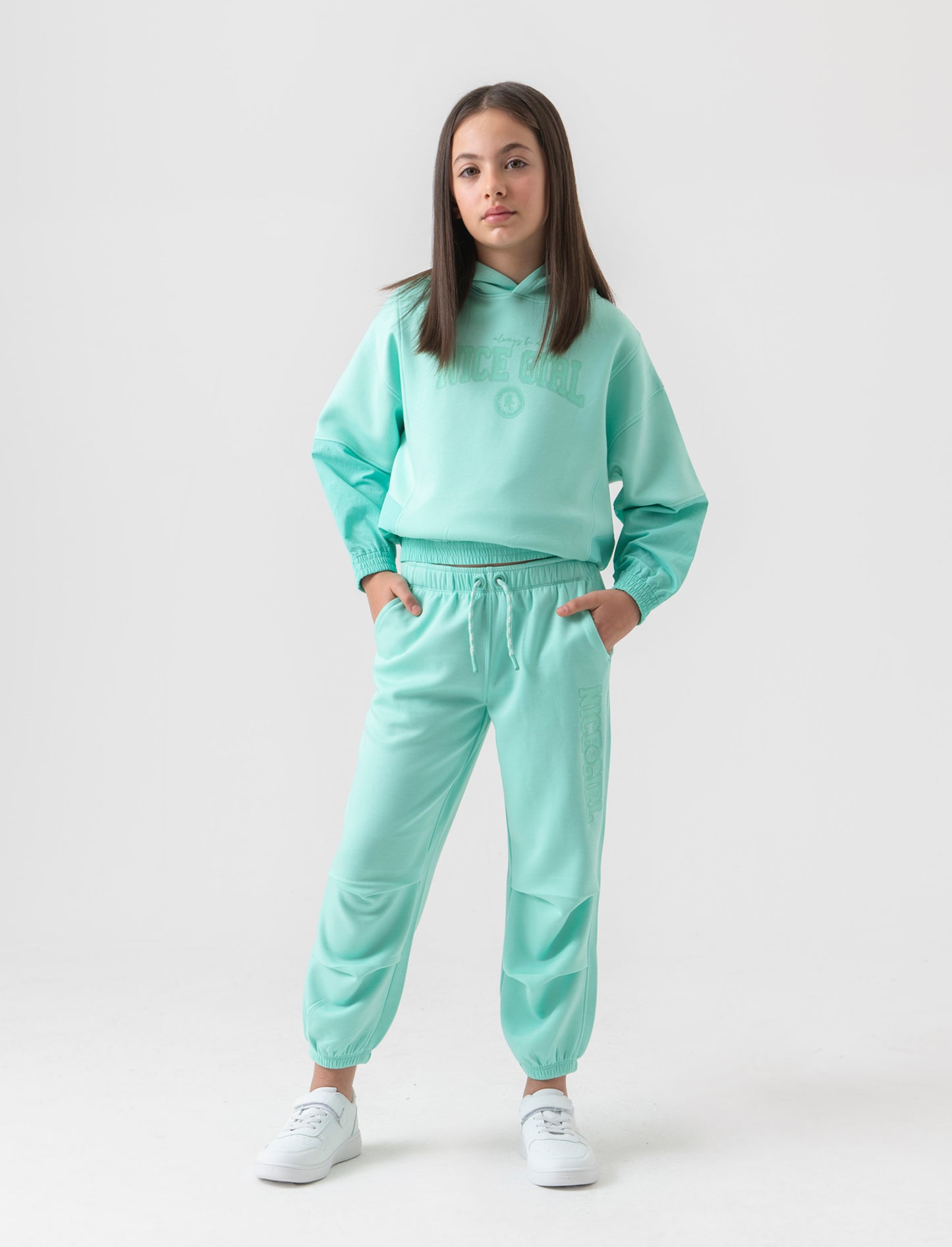 Jogger da bambina sportivo - Verde acqua