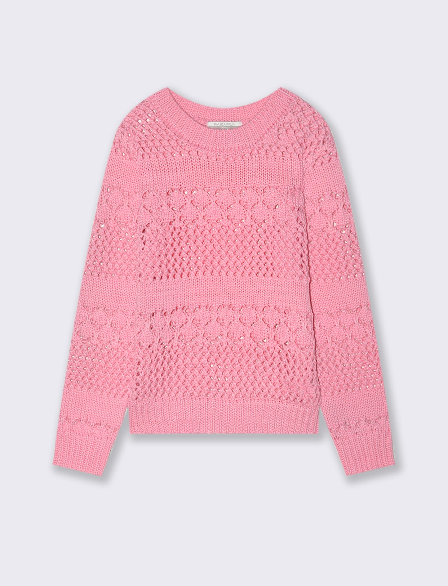 Maglioncino traforato da bambina - Rosa