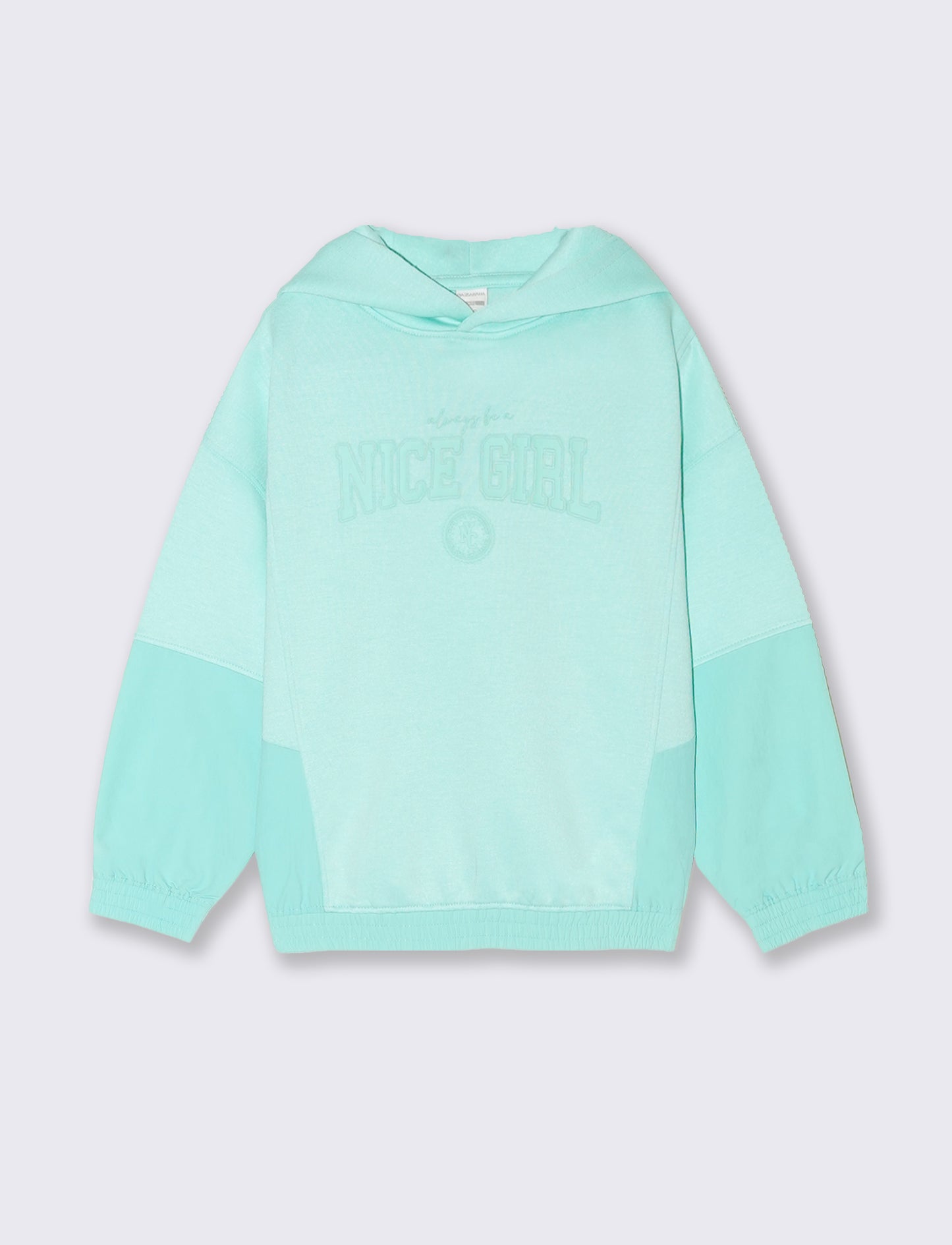 Felpa da bambina sportiva - Verde acqua