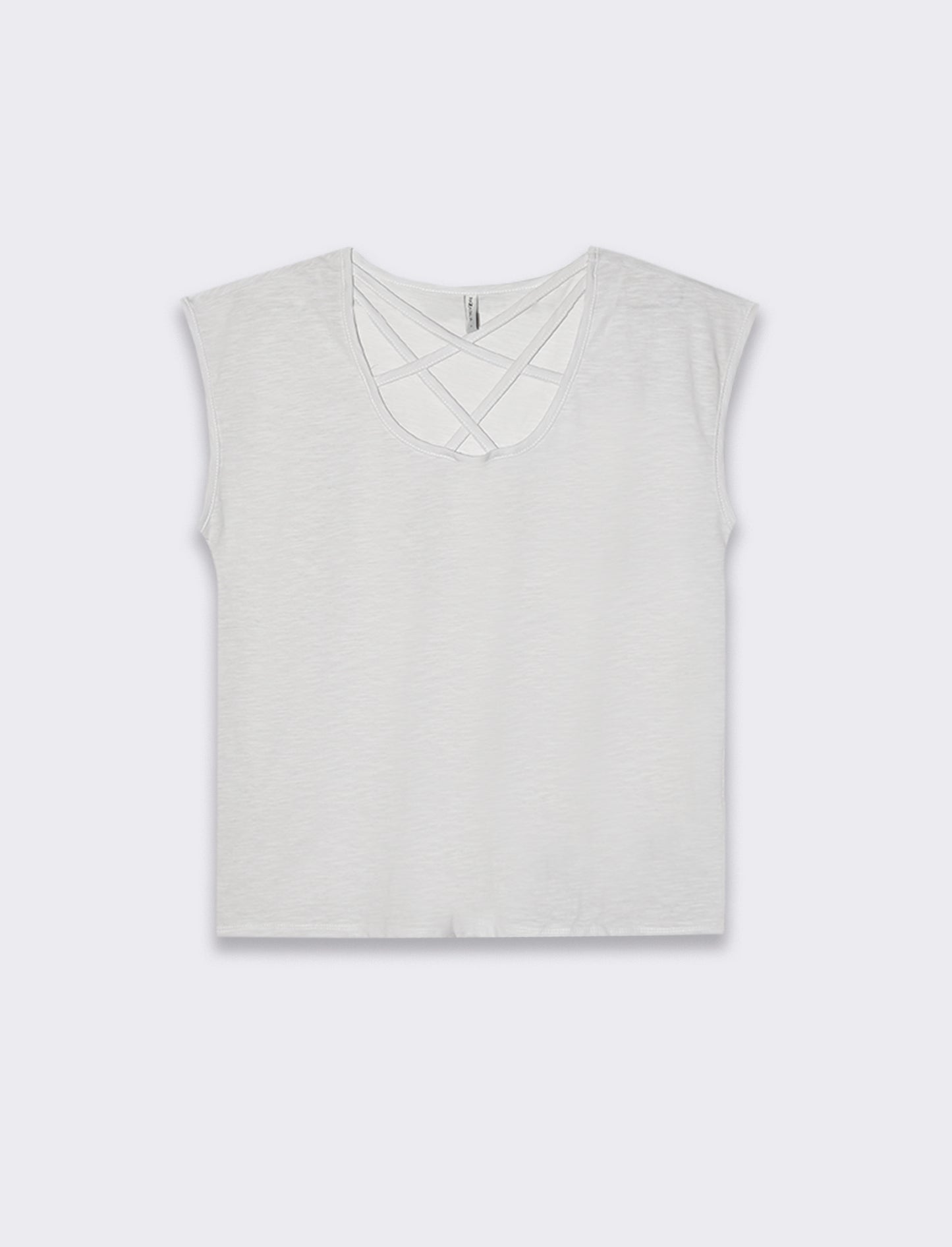 T-shirt con incrocio da donna - Bianco